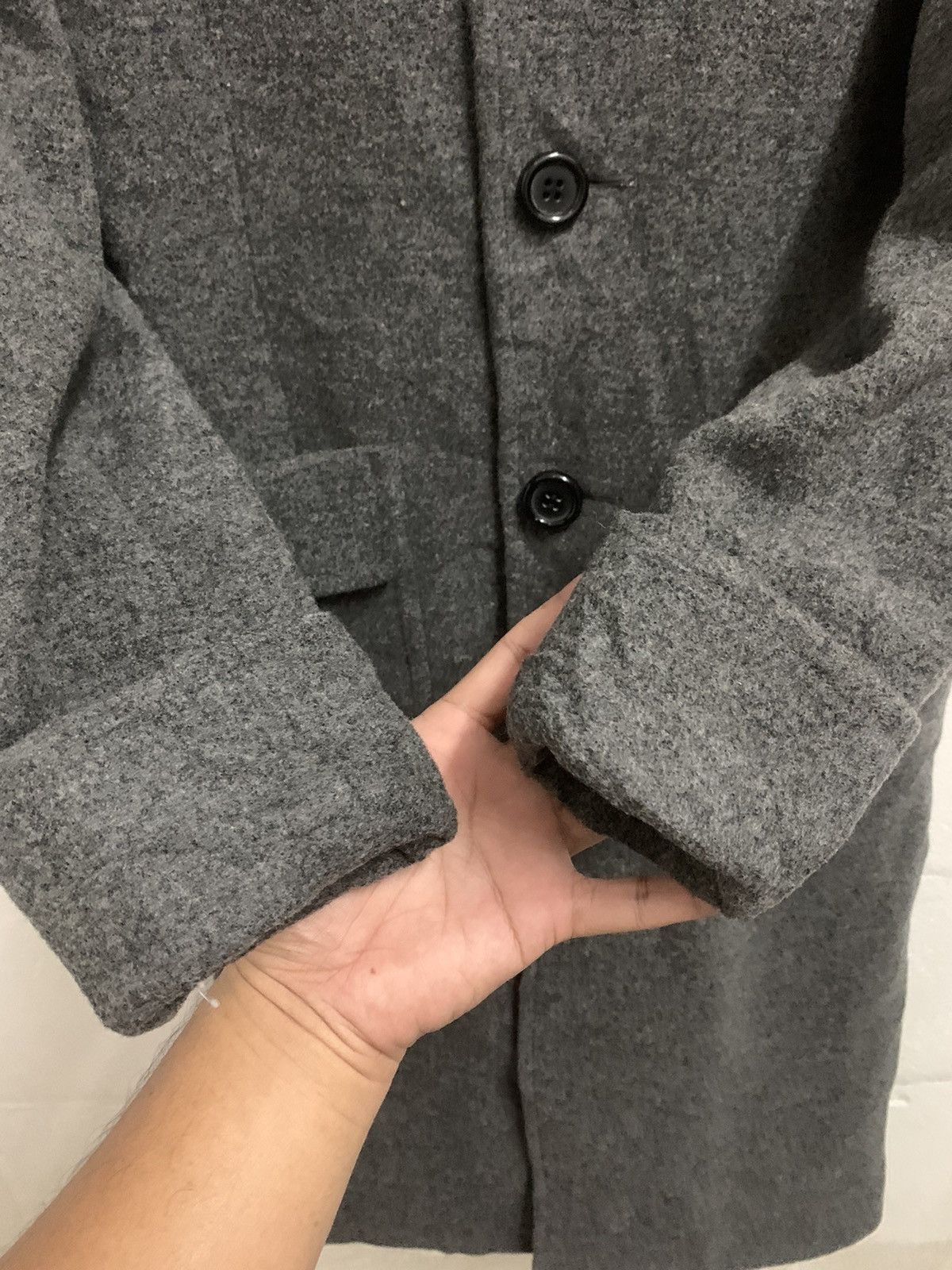 Japanese Brand Vintage Ined by Yohji Yamamoto Wool Long Jacket Size S / US 4 / IT 40 - 11 Thumbnail