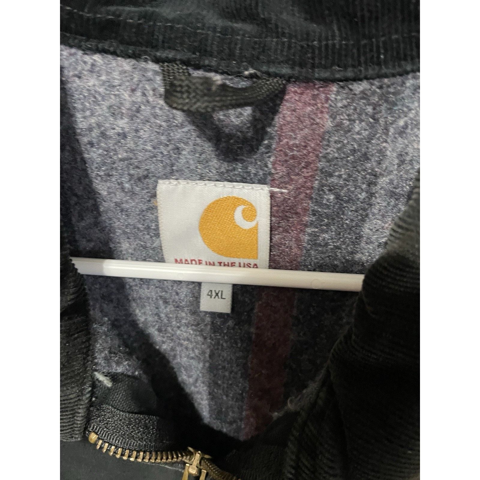 Carhartt Size 4XL- VTG Carhartt Detroit Blanket Lined Black Jacket Size US XXL / EU 58 / 5 - 4 Thumbnail