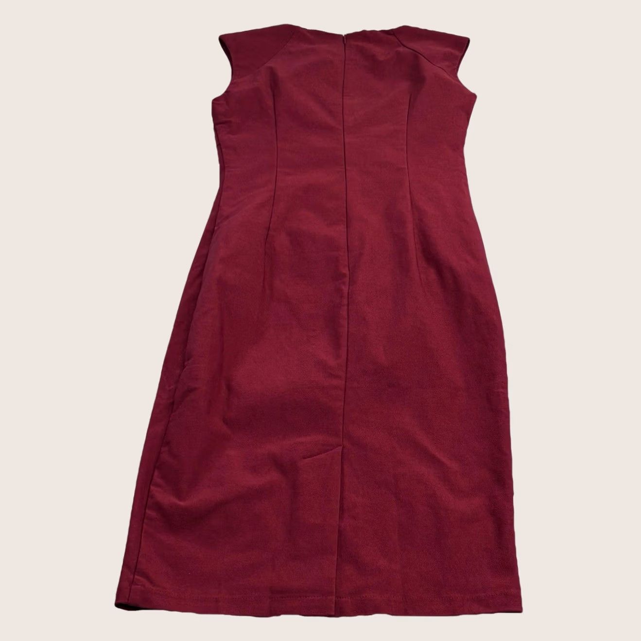 Vintage Voodoo Vixen Dress Sleeveless Burgundy Pencil Dress Womens Small New with Defects - Party Cocktail Formal Knee Length Vintage No Pattern Size S / US 4 / IT 40 - 1 Thumbnail