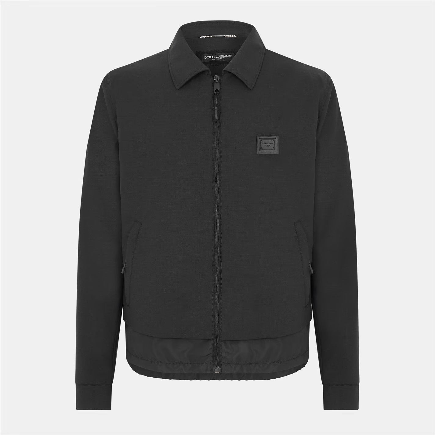 Dolce & Gabbana o1g2r1mq0426 Structured Ribbed Cuff Jacket in Nero Size US M / EU 48-50 / 2 - 1 Thumbnail