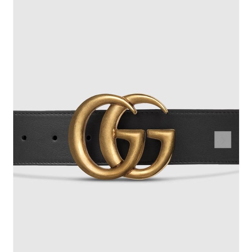 Gucci Gucci Black Leather Marmount Wide Belt Size 80 Size ONE SIZE - 9 Thumbnail