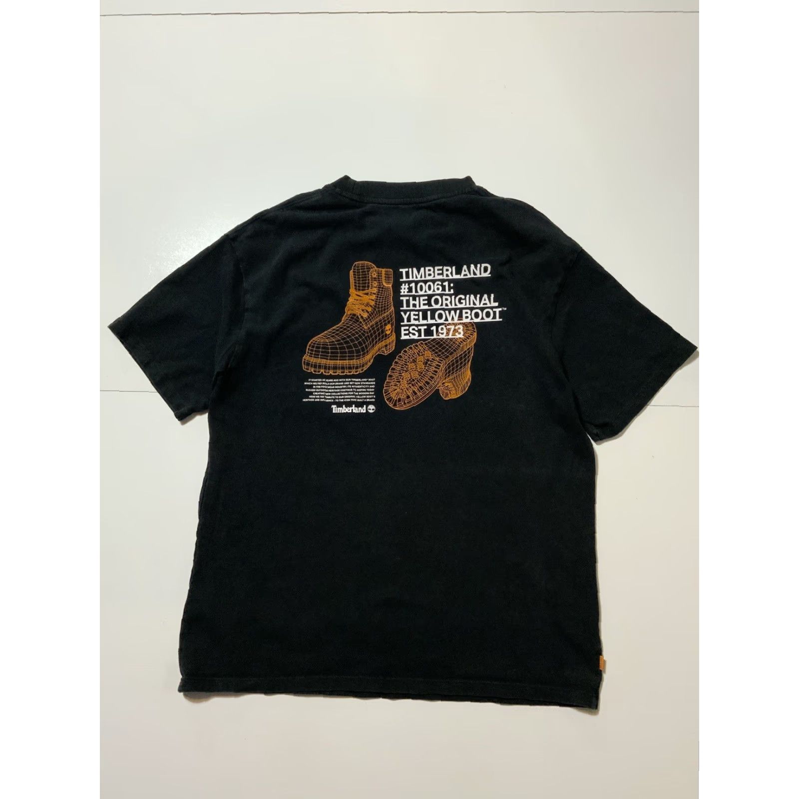 Timberland VINTAGE Timberland T-Shirt Boots Pocket Diagram Black Sz. S Mens Size US S / EU 44-46 / 1 - 3 Thumbnail