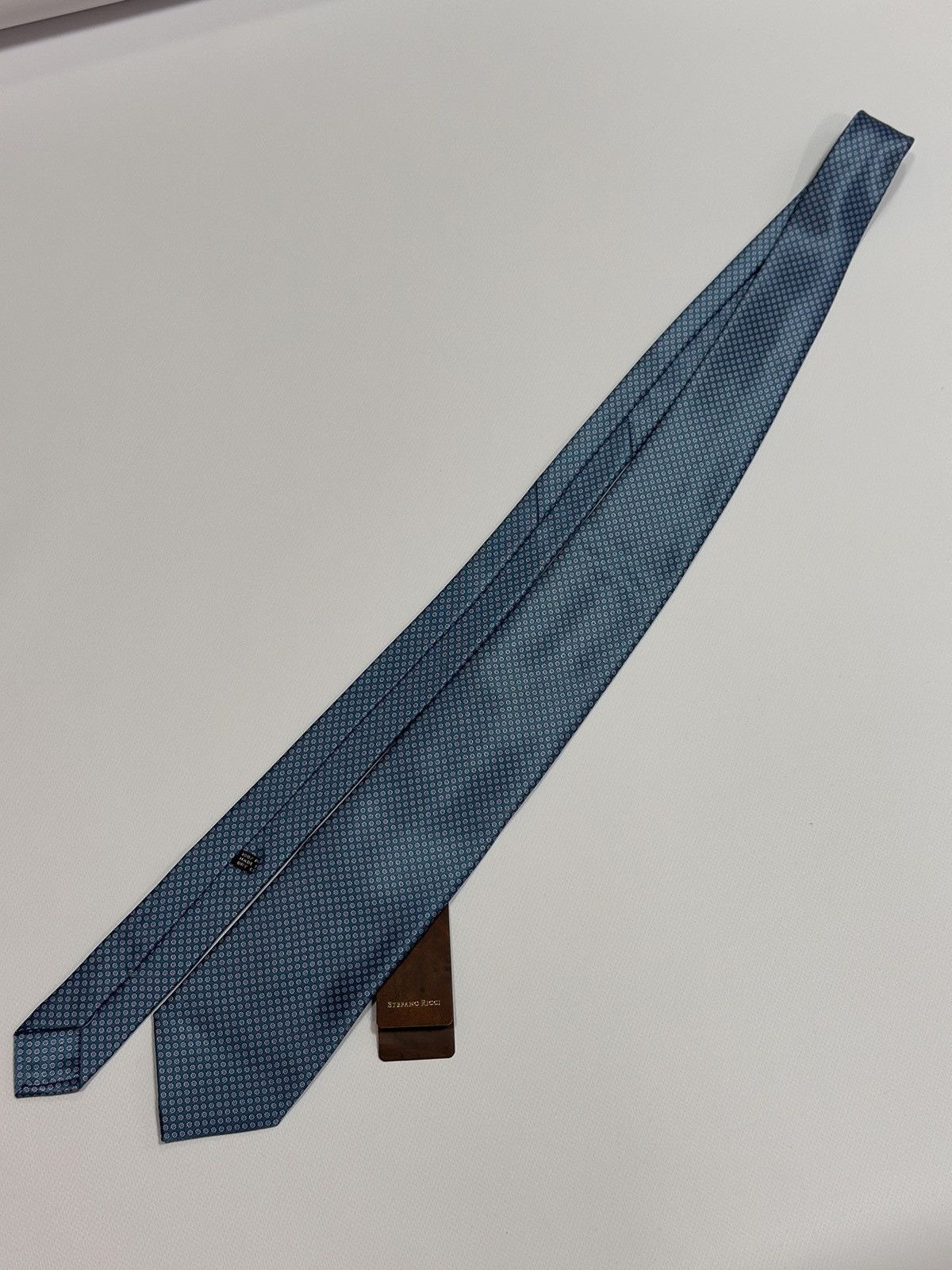 Designer × Stefano Ricci Stefano Ricci Beautiful Flower Blue Contrast Luxury Tie Size ONE SIZE - 2 Thumbnail