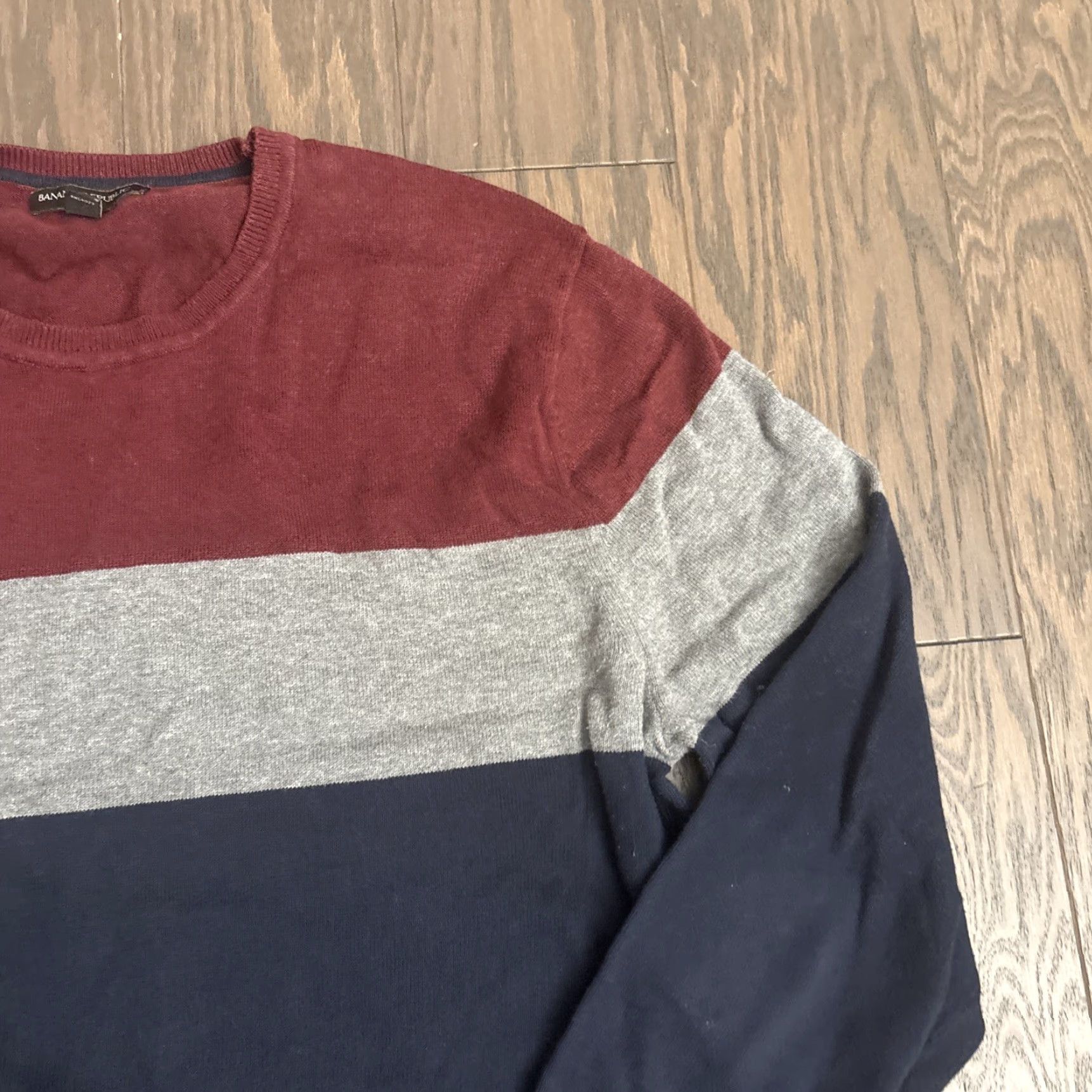 Banana Republic Banana Republic Sweater Mens Cotton Crewneck Pullover Colorblock Medium M Blue Size US M / EU 48-50 / 2 - 2 Thumbnail
