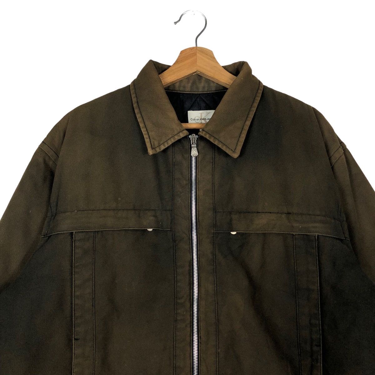Japanese Brand 🔥90’s Vintage Bomber Jacket Duck Canvas Chore Calvin Klein Size US L / EU 52-54 / 3 - 2 Thumbnail