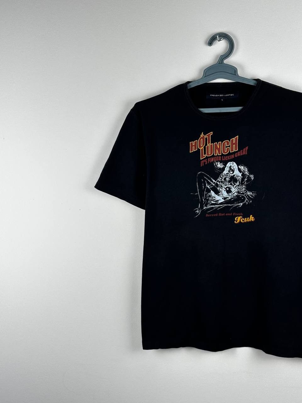 FCUK Vintage Hot Lunch Sexy Pussy French Connection T Shirt Size US L / EU 52-54 / 3 - 3 Thumbnail