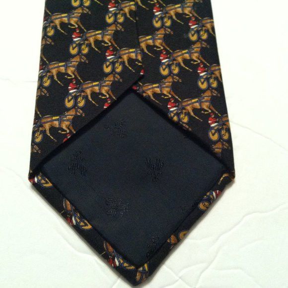 Brooks Brothers BROOKS BROTHERS MENS NEW EQUESTRIAN SILK TIE WIDTH: 3 5/8" Size ONE SIZE - 6 Thumbnail