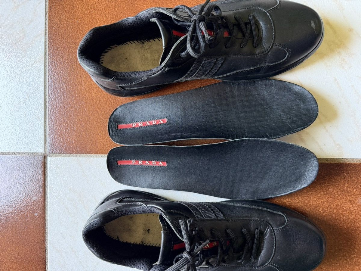 Prada Americas Cup OG All Black Leather Size US 10 / EU 43 - 7 Thumbnail