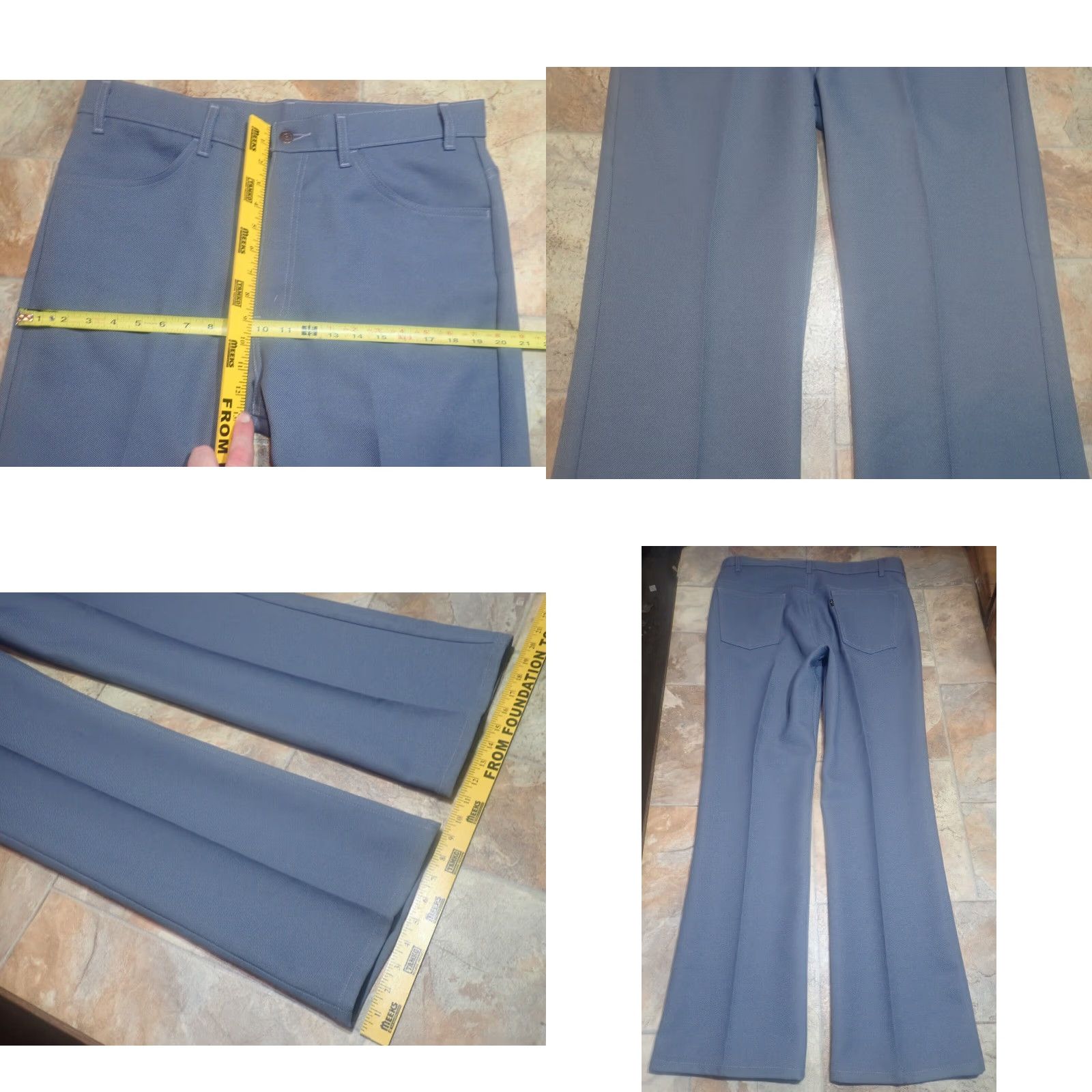 Levi's VINTAGE Levi's 517 Jeans Bootcut Pants 38X32 Regular Mens Gray Blue Polyester 90s USA Bootcut Brown Tag Size US 38 / EU 54 - 8 Thumbnail