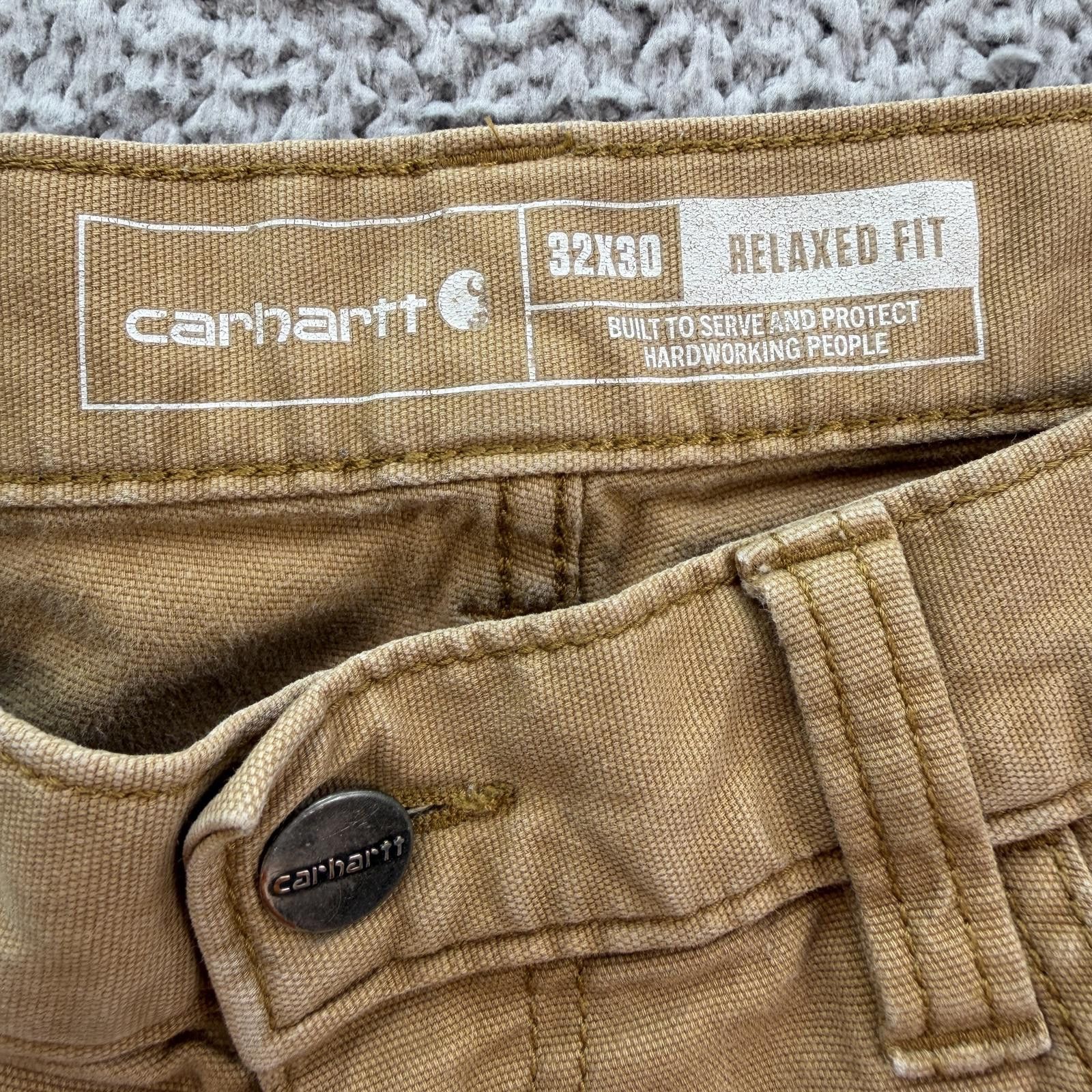 Carhartt Carhartt Rugged Flex Relaxed Fit Canvas Work Pants 32x30 Tan Size US 32 / EU 48 - 5 Thumbnail