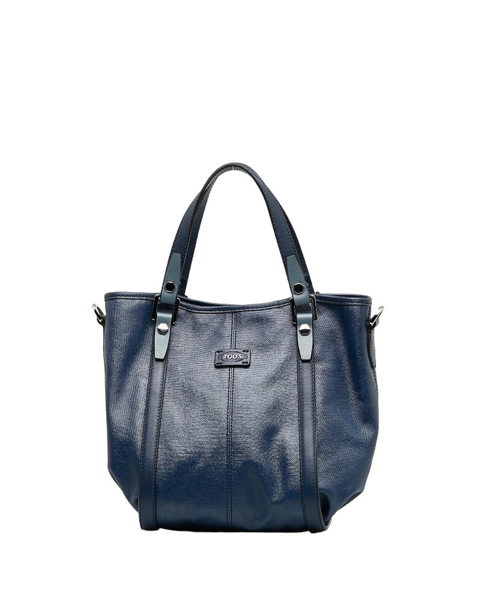 image of Blue Leather Mini Handbag By Tods, Women's