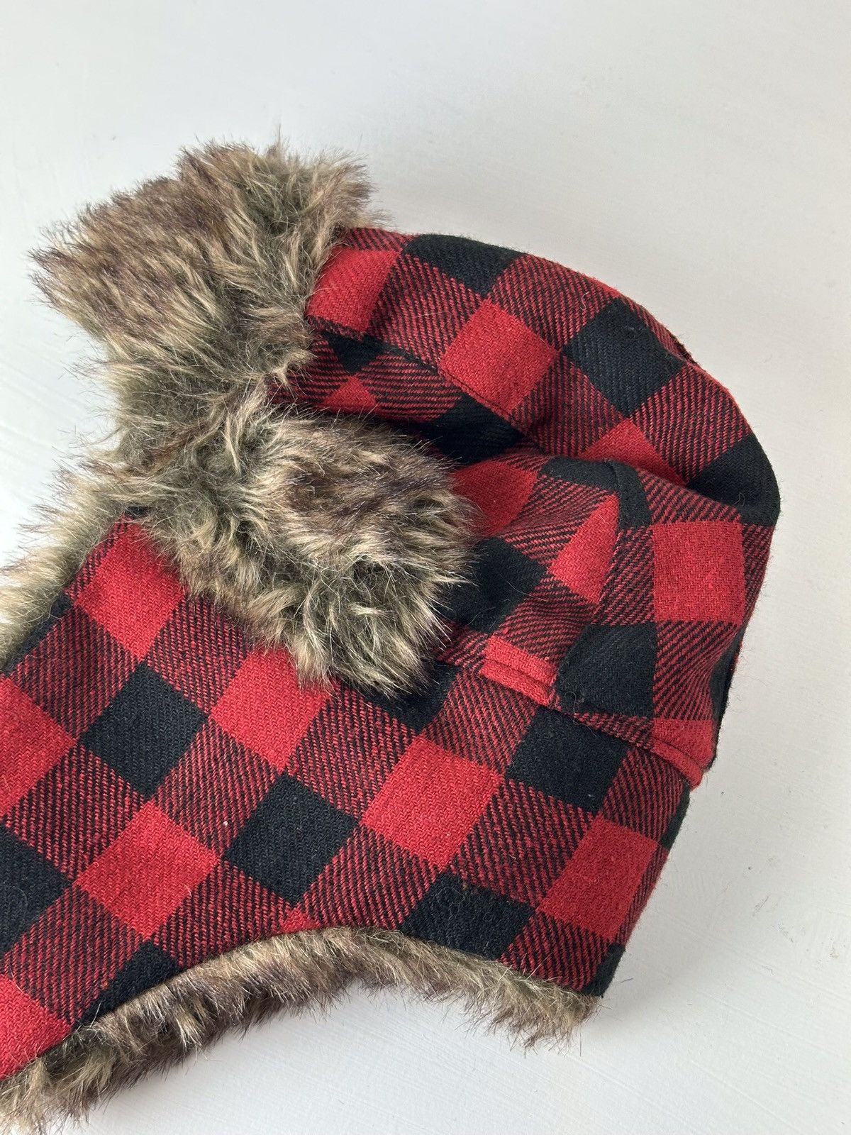 Hysteric Glamour × Vintage Crazy Y2K Mohair Fuzzy Hat Ushanka Punk Huge Size ONE SIZE - 6 Thumbnail