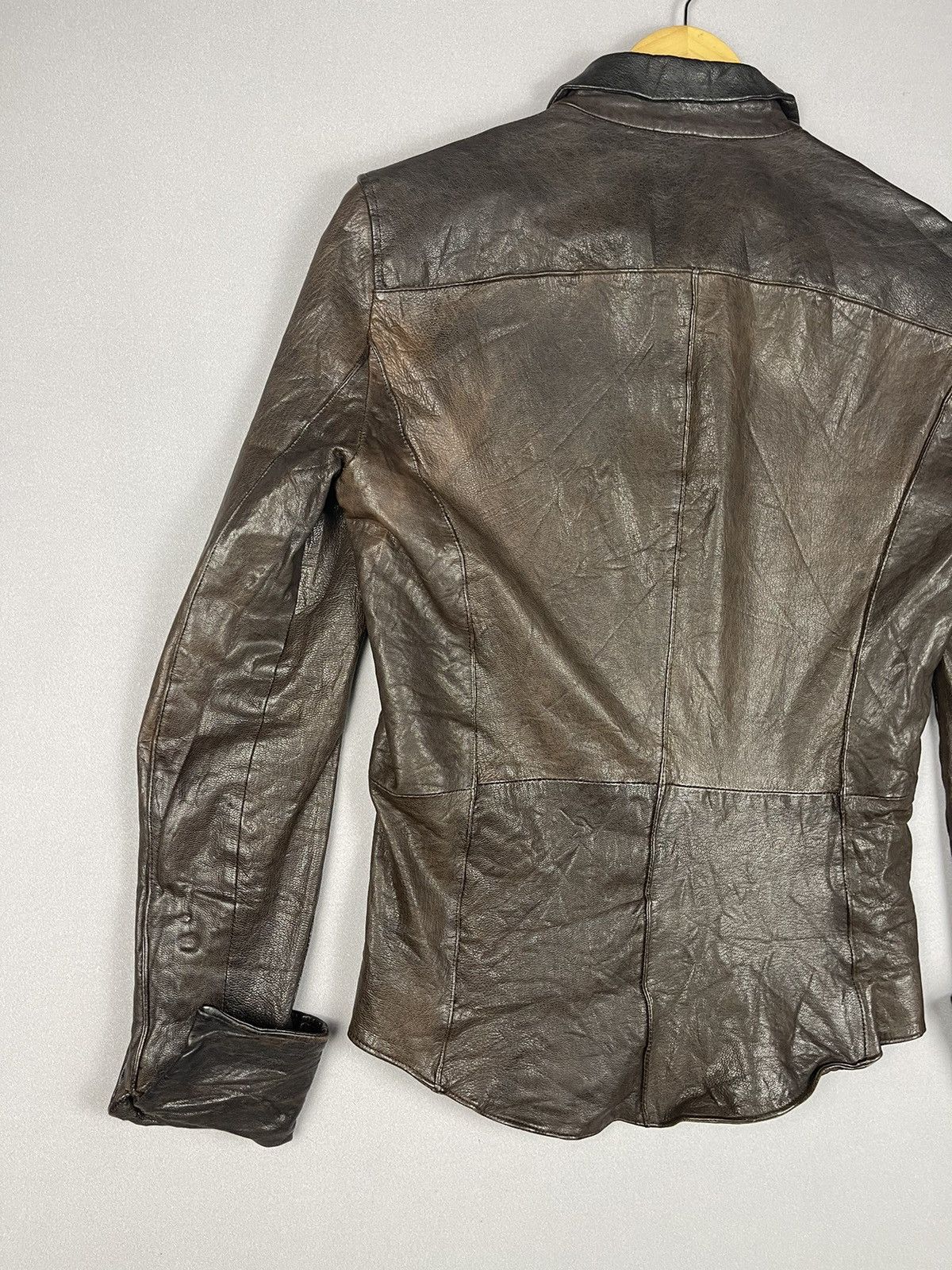 AKM AKM JAPAN Beauty Shine Brown Leather Jacket Size M / US 6-8 / IT 42-44 - 8 Thumbnail