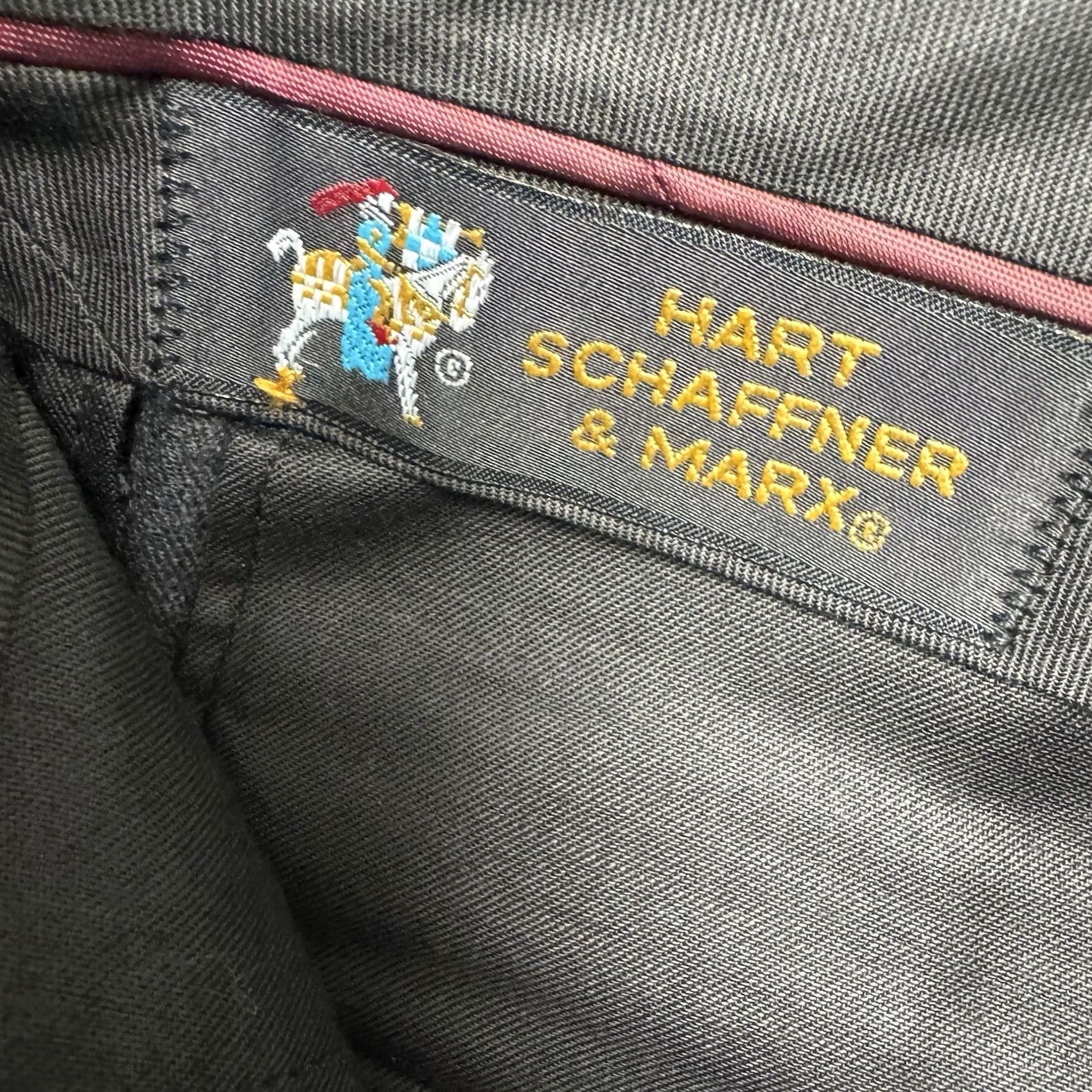 Hart Schaffner Marx VINTAGE Hart Schaffner & Marx 33W Black Pure Virgin Wool Trousers Pants 70s Pleated - Mens Wide 28 Inseam 33 Waist Black 100% Wool Original Size US 33 - 5 Thumbnail