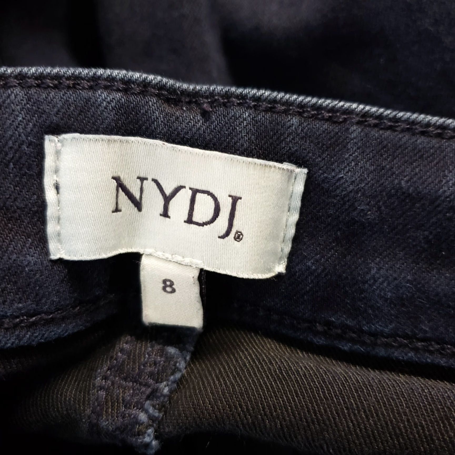 NYDJ NYDJ Womens Straight Jeans Sz 8 Blue Dark Wash Mid Rise Vintage No 30.5in Inseam Womens Jeans Size 30" / US 8 / IT 44 - 6 Thumbnail