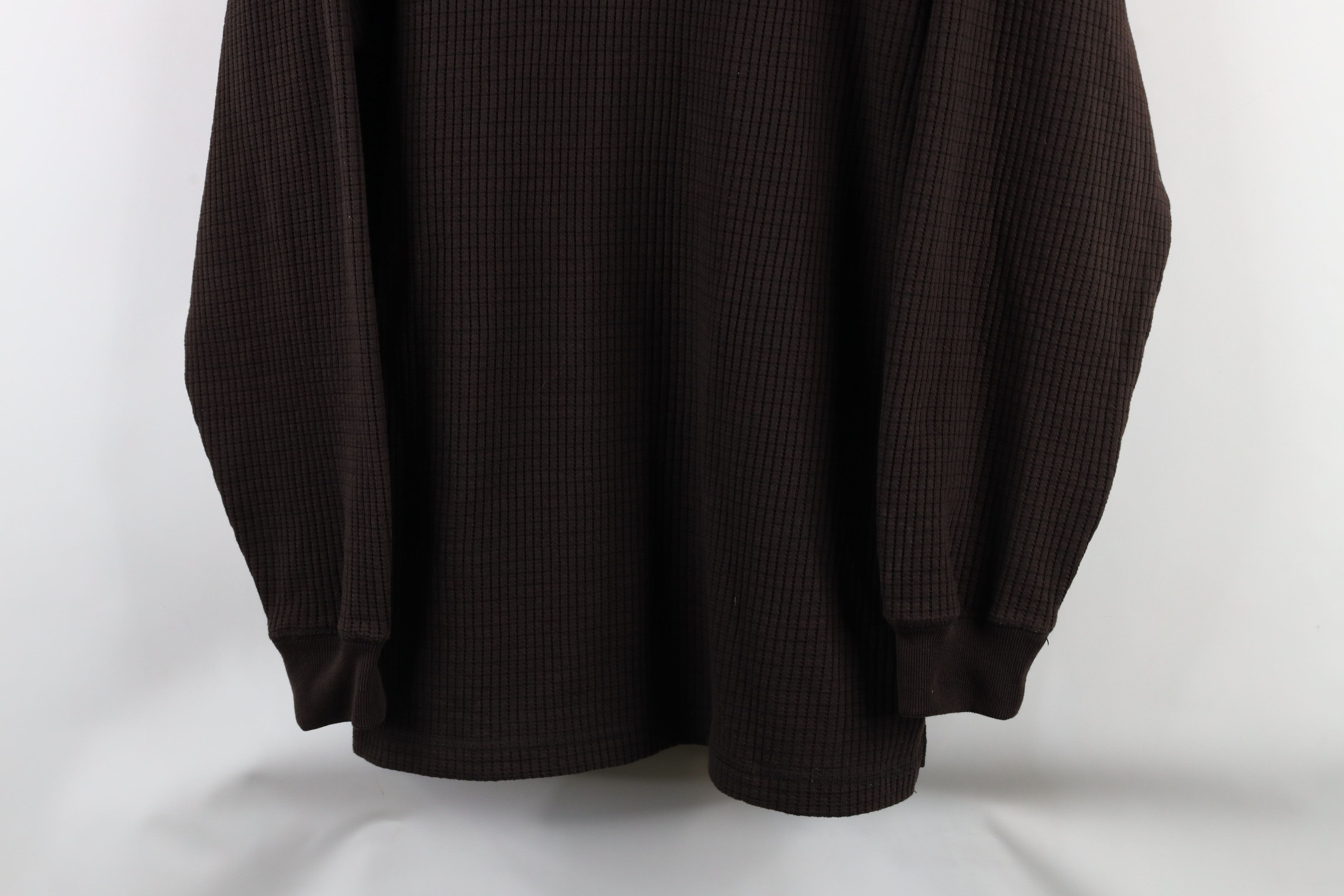 Vintage Vintage 90s Streetwear Knit Long Sleeve Rugby Polo Brown Size US L / EU 52-54 / 3 - 3 Thumbnail