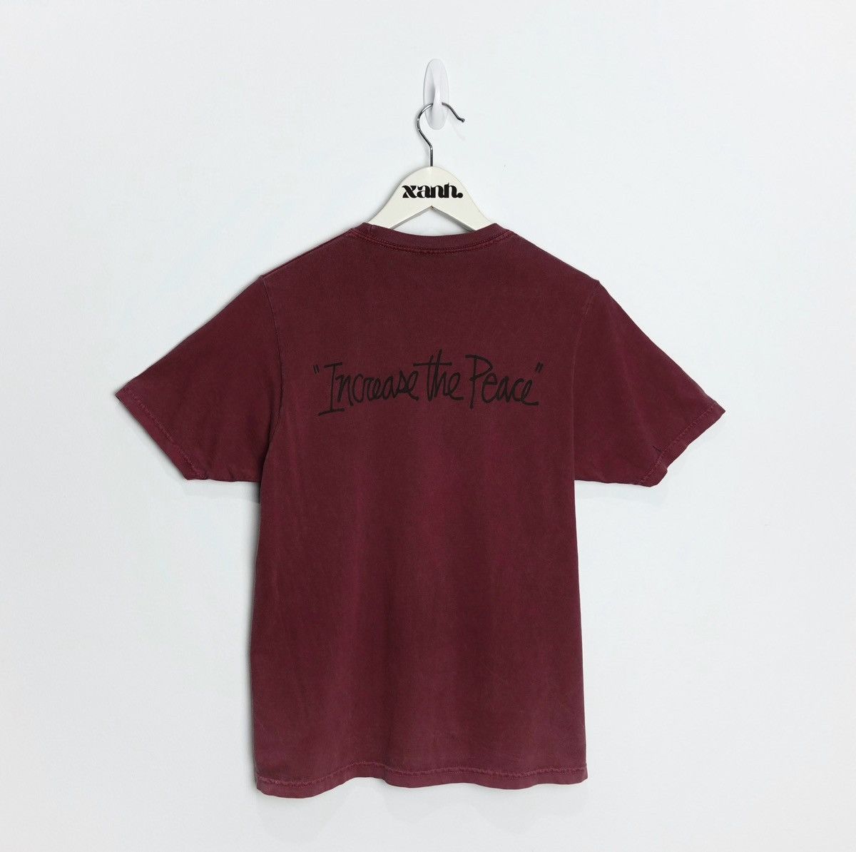 Stussy × Vintage Vintage Burgundy Stüssy "Increase the Peace" Tee Size US XS / EU 42 / 0 - 2 Thumbnail