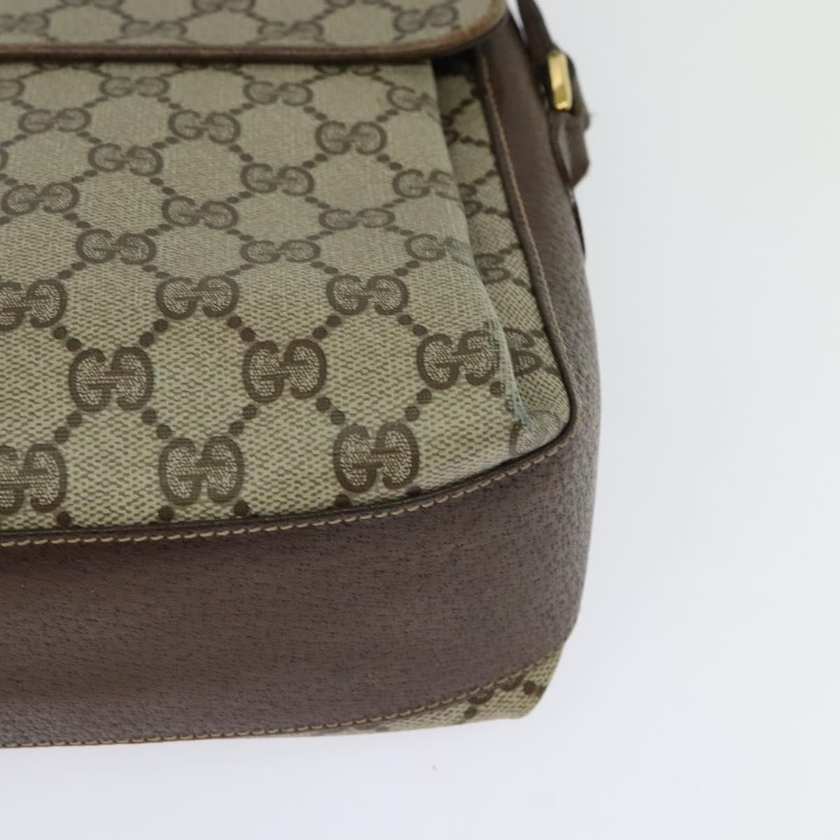 Gucci GUCCI GG Supreme Web Sherry Line Bag Pvc Beige Gold 904 02 Size ONE SIZE - 13 Thumbnail
