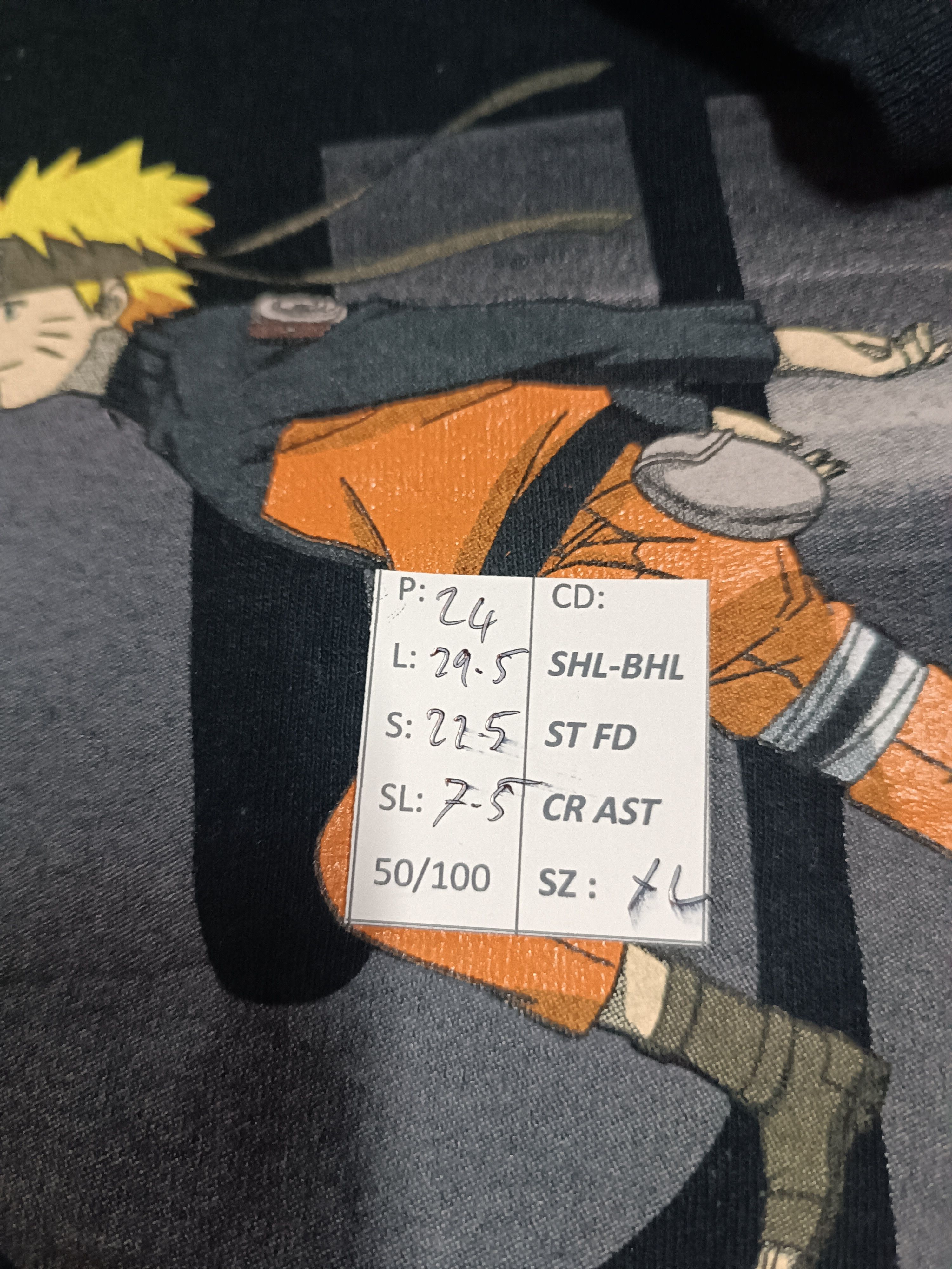 Anime VINTAGE NARUTO SHIPPUDEN RUN LIKE A NINJA TEE ONE PIECE Size US XL / EU 56 / 4 - 14 Thumbnail