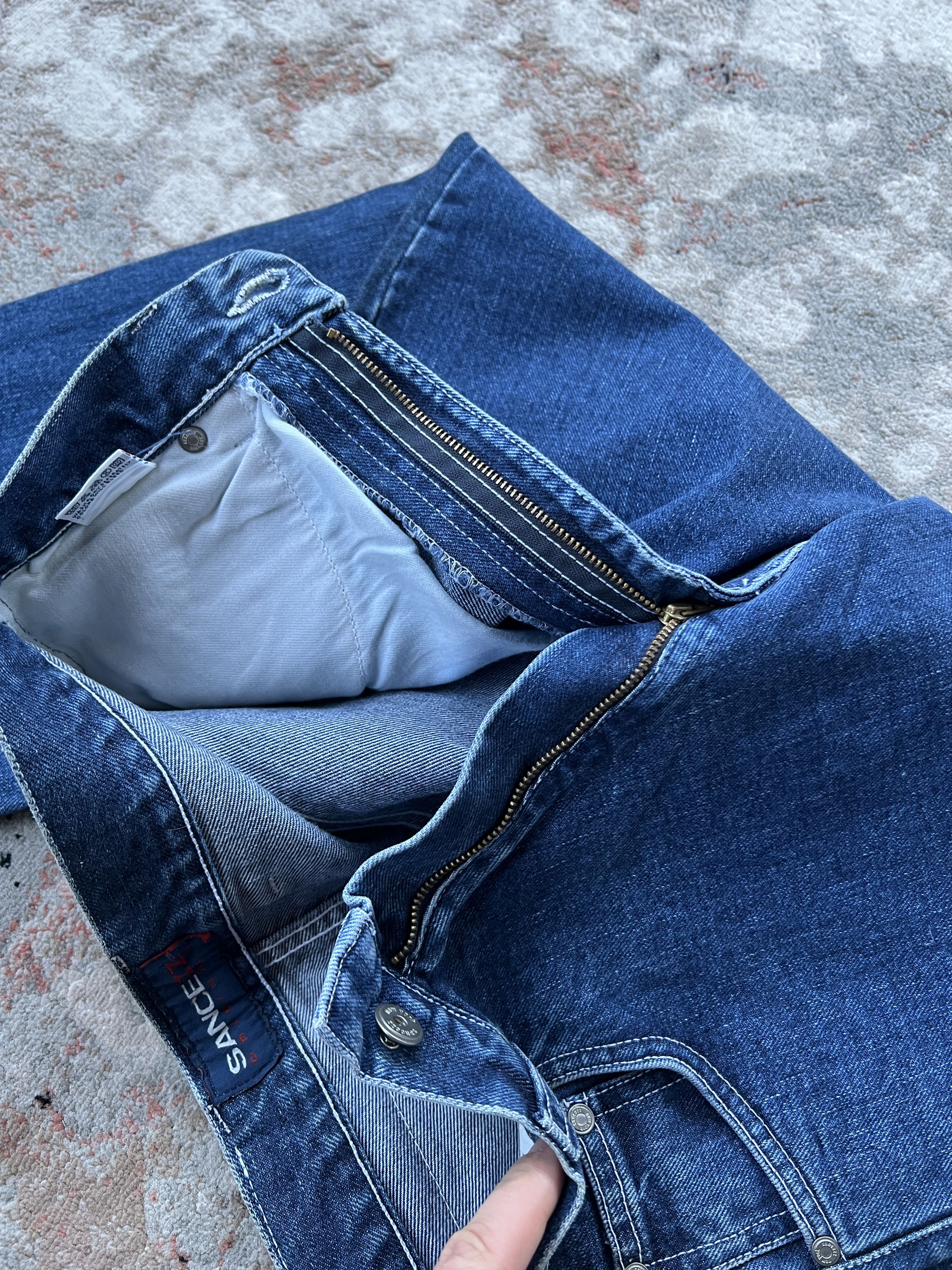 Japanese Brand Vintage Sancezz Rap Hip-Hop Baggy Denim Pants Size 25 Size US 26 / EU 42 - 4 Thumbnail