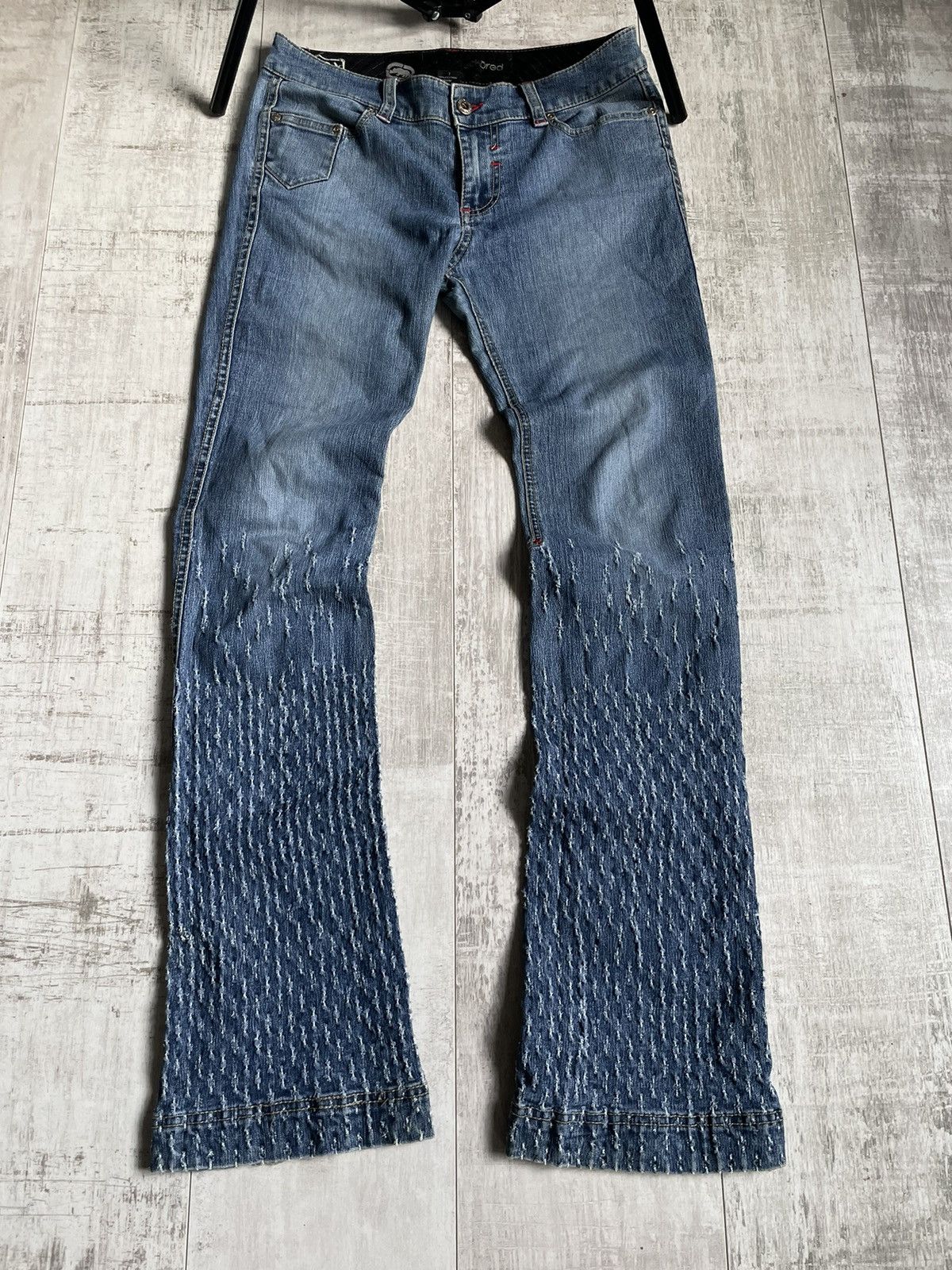 Ecko Unltd. Vintage 00’s Ecko Unltd Flare Y2K Denim Jeans Distressed Size 28" / US 6 / IT 42 - 2 Thumbnail