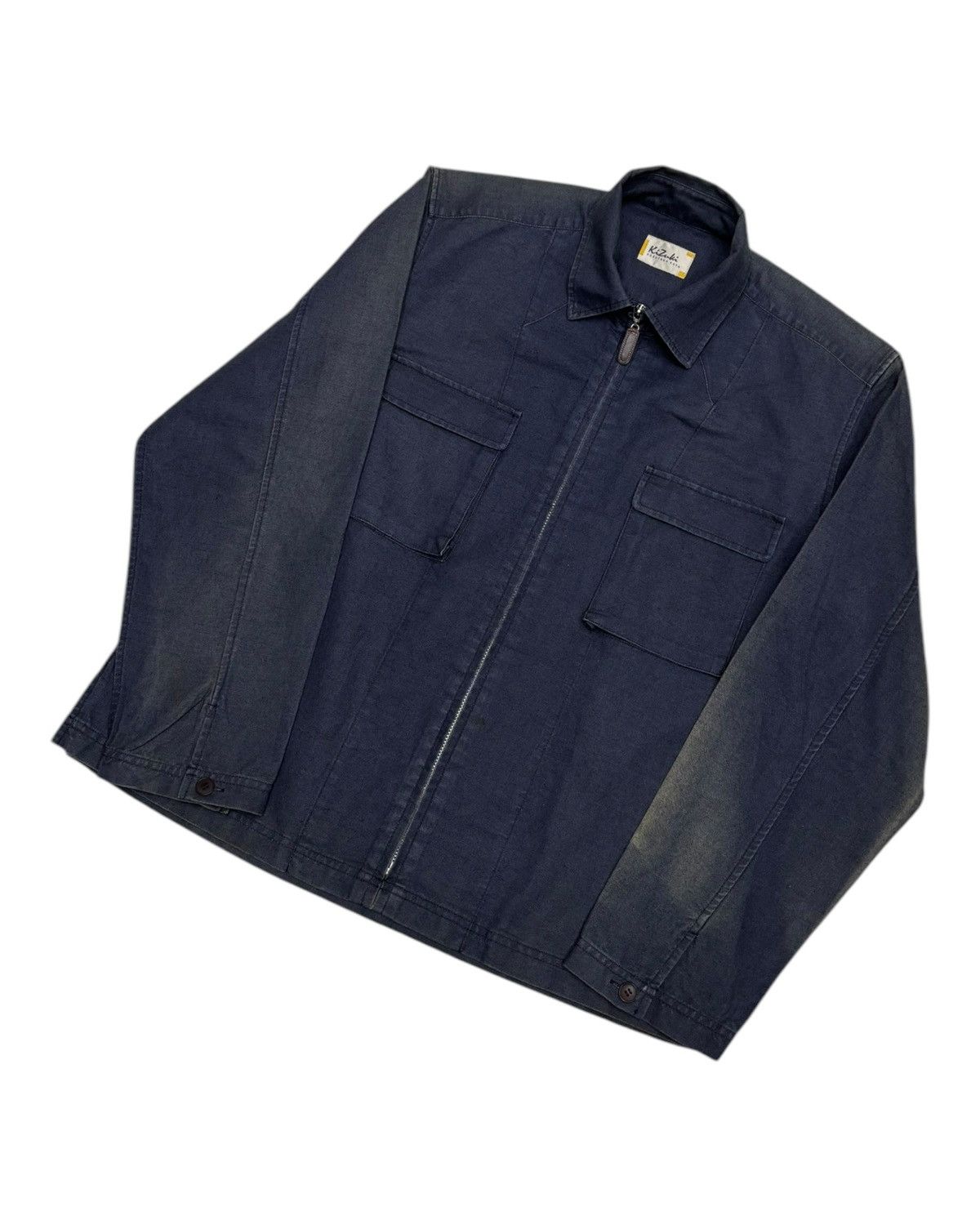 Issey Miyake 🔥KAZUTAKA KATO ZIPPER MINIMAL WORK JACKET FADED Size US M / EU 48-50 / 2 - 11 Thumbnail