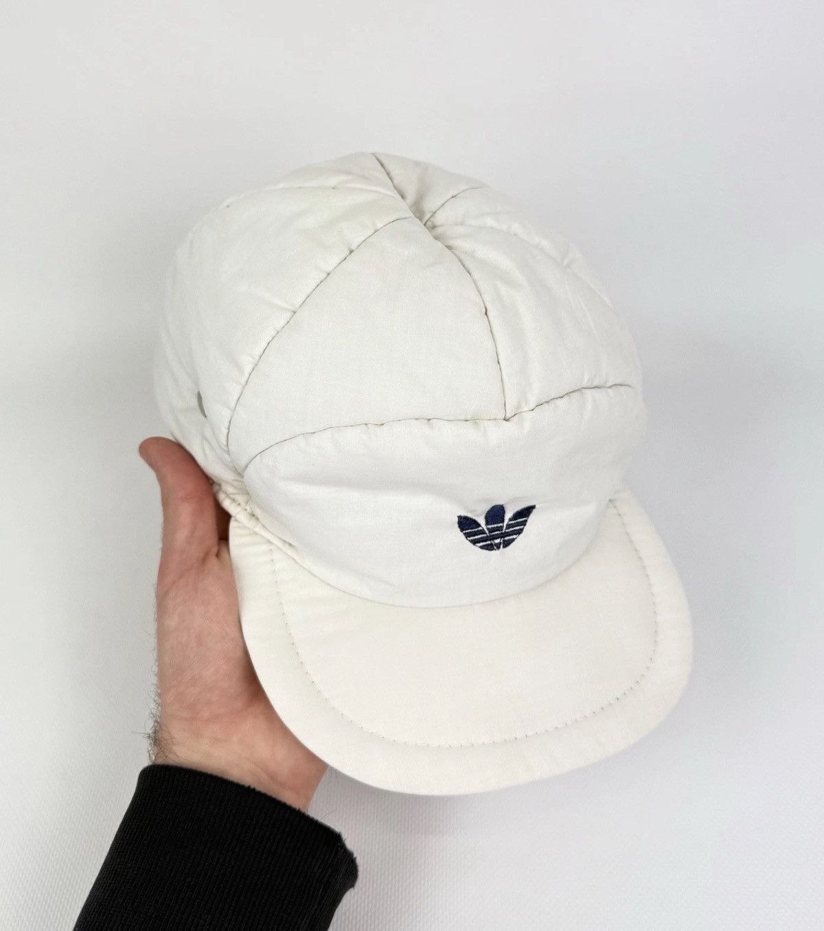 Adidas Vintage Adidas Made in West Germany Hat Cap White Insulated Size ONE SIZE - 4 Thumbnail