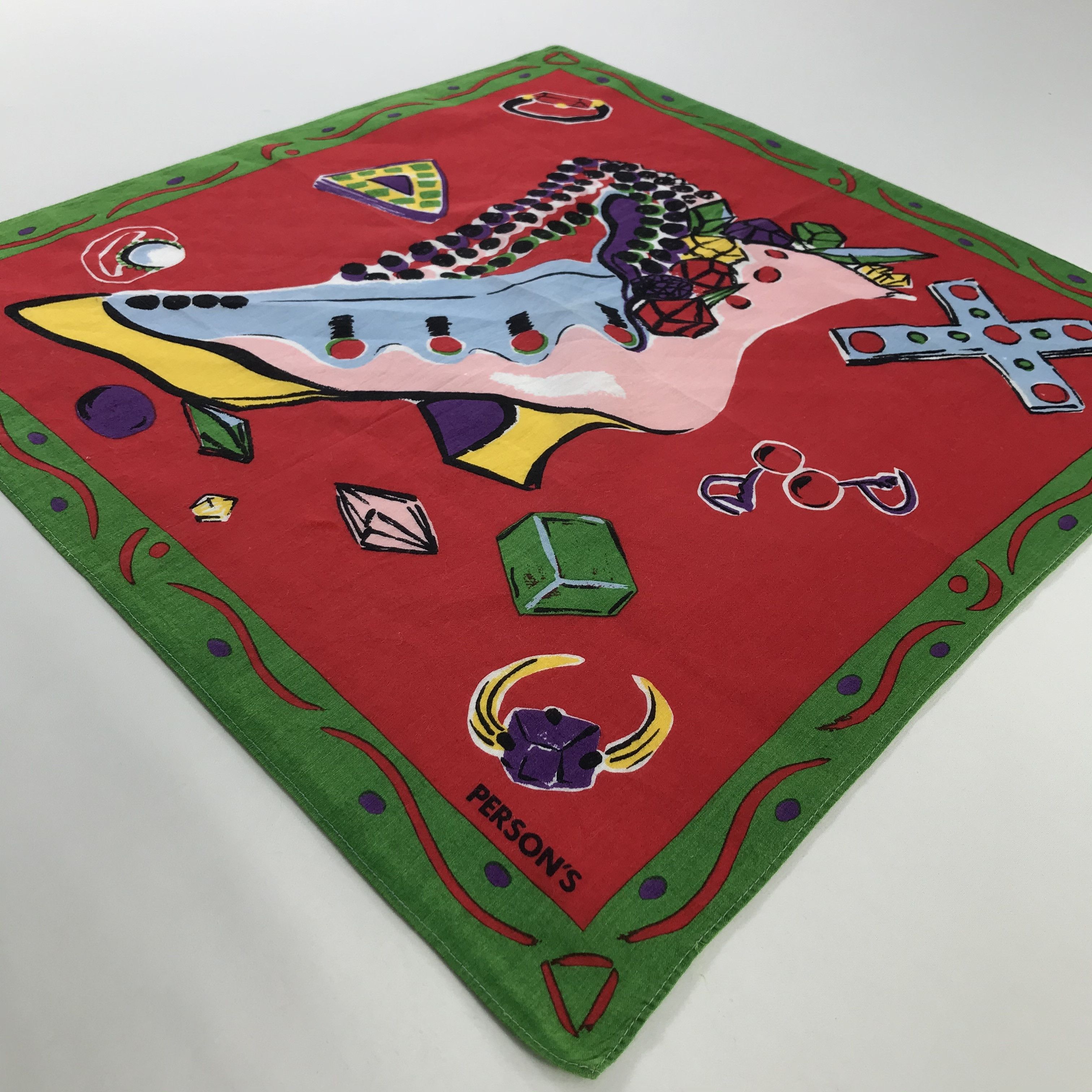 PERSON'S × Vintage Person's Bandana / Handkerchief / Neckerchief - S905 Size ONE SIZE - 2 Thumbnail