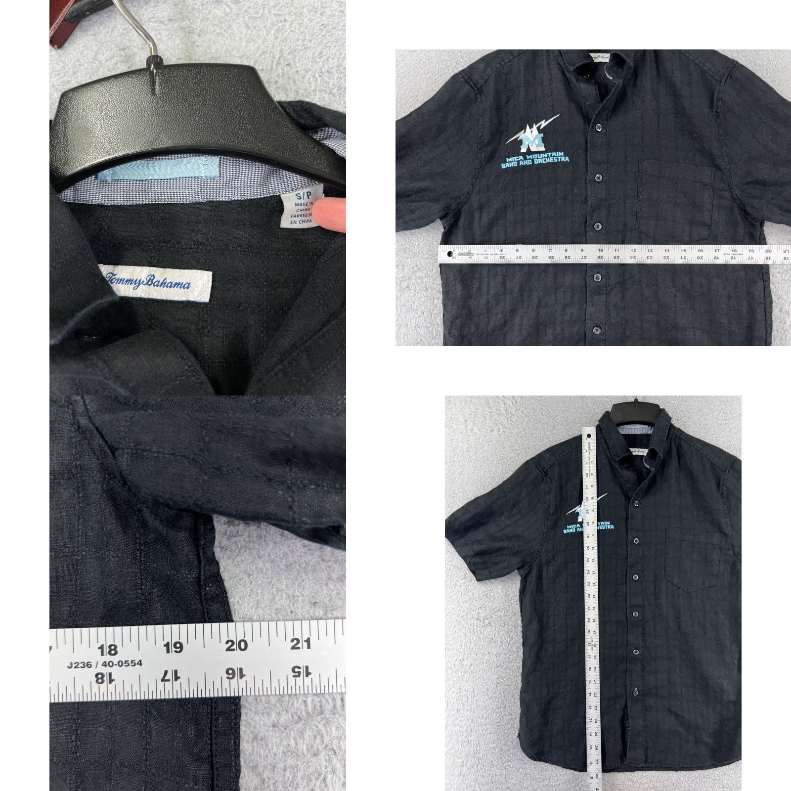 Tommy Bahama Tommy Bahama Shirt Men Small Black Geometric Button Up Linen Hawaiian READ Size US S / EU 44-46 / 1 - 8 Thumbnail