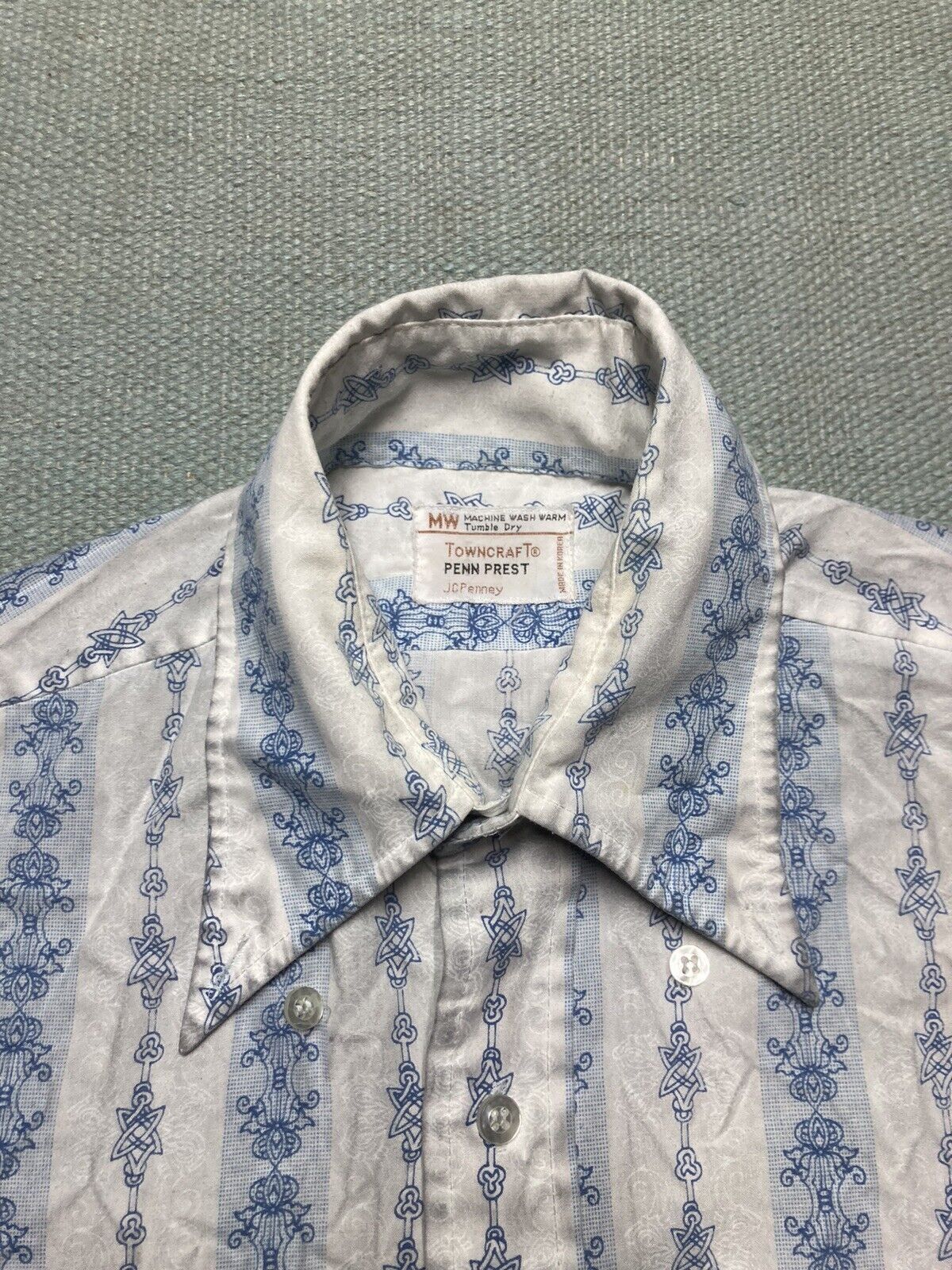 Towncraft × Vintage Vtg 70s button shirt Towncraft JCPenney dagger collar medium Size US M / EU 48-50 / 2 - 4 Thumbnail