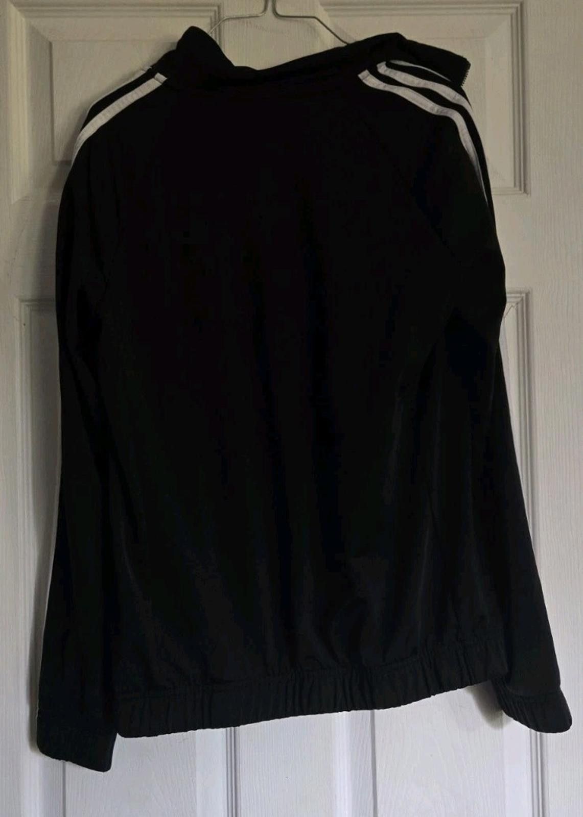 Adidas Adidas Black White Classic 3 Stripe Track Jacket Womens Medi Size M / US 6-8 / IT 42-44 - 8 Thumbnail