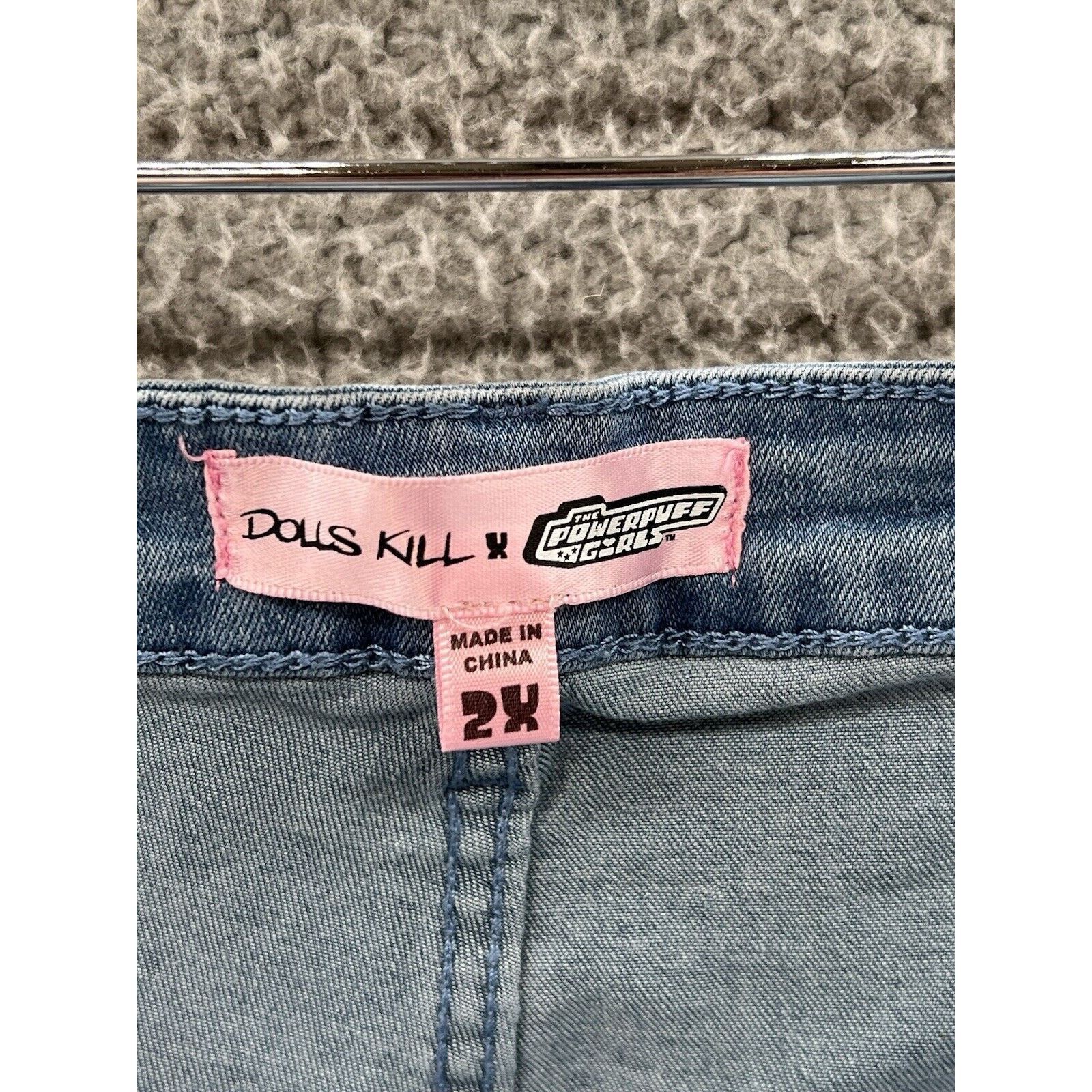 Dolls Kill Dolls Kill Powerpuff Girls Wide Leg Printed Jeans Women’s 2X Size 34" / US 12 / IT 48 - 3 Thumbnail