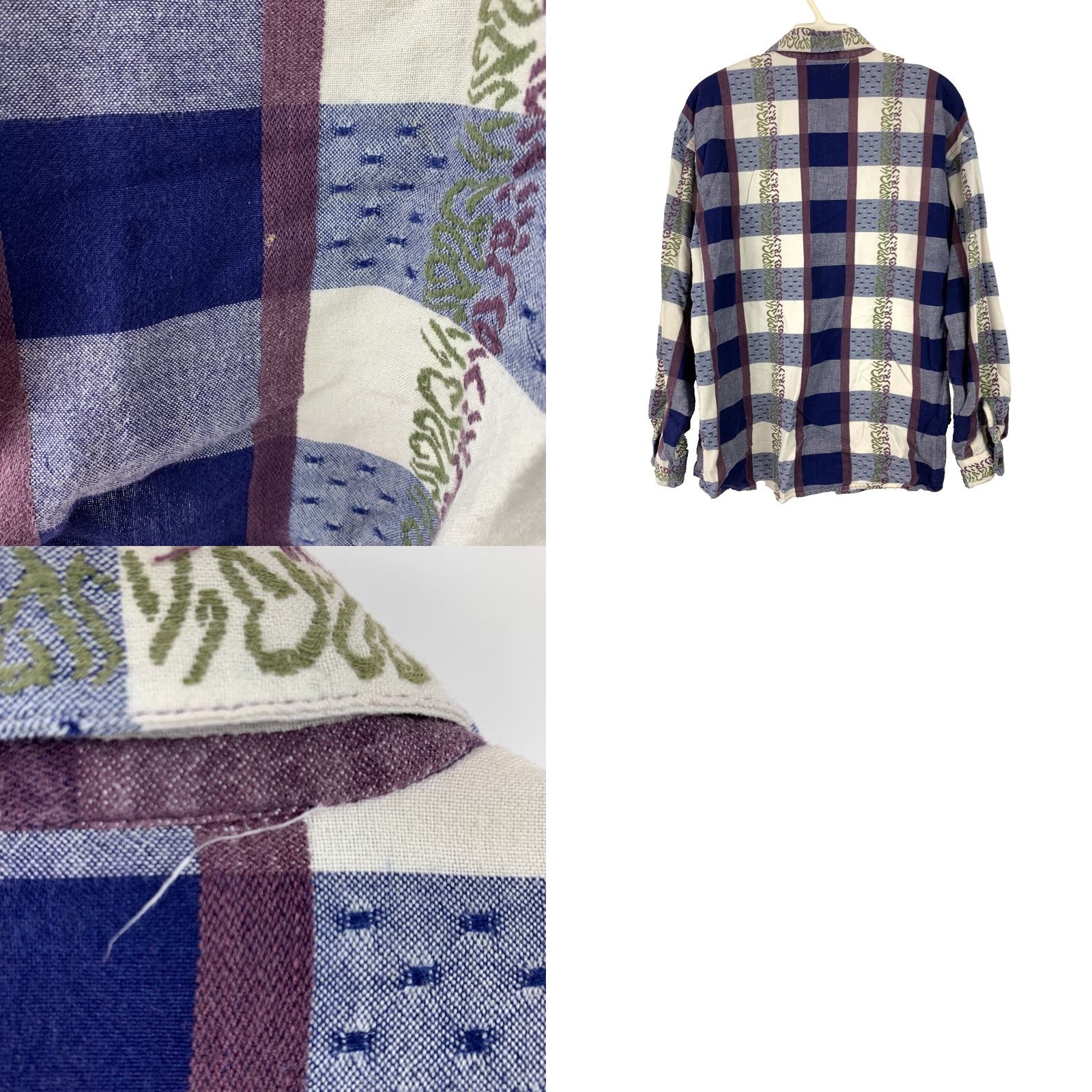 Vintage Vintage Maggie & Max Plaid Embroidered Button Up Shirt Medium Size M / US 6-8 / IT 42-44 - 8 Thumbnail
