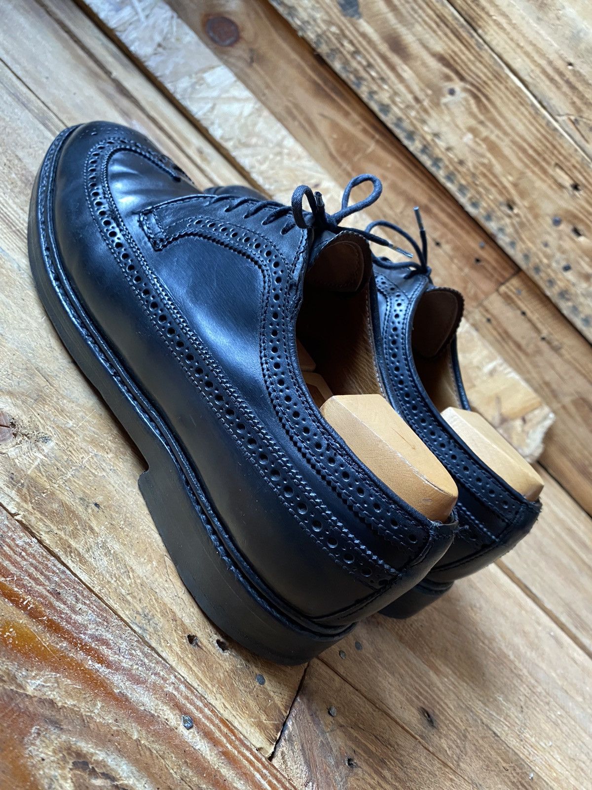 Alden Alden shell cordovan black leather oxford shoes sz 8E Size US 8 / EU 41 - 5 Thumbnail