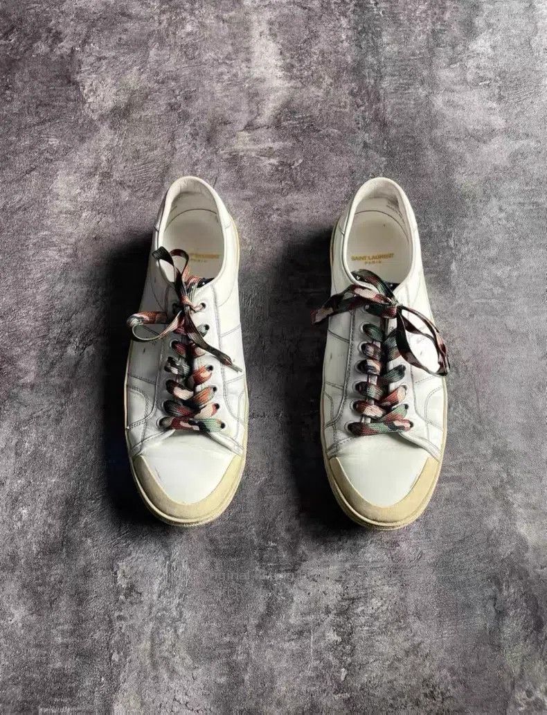 Saint Laurent Paris Saint Laurent Paris Distressed Studs Camouflage Shoelaces Size US 10 / EU 43 - 1 Thumbnail