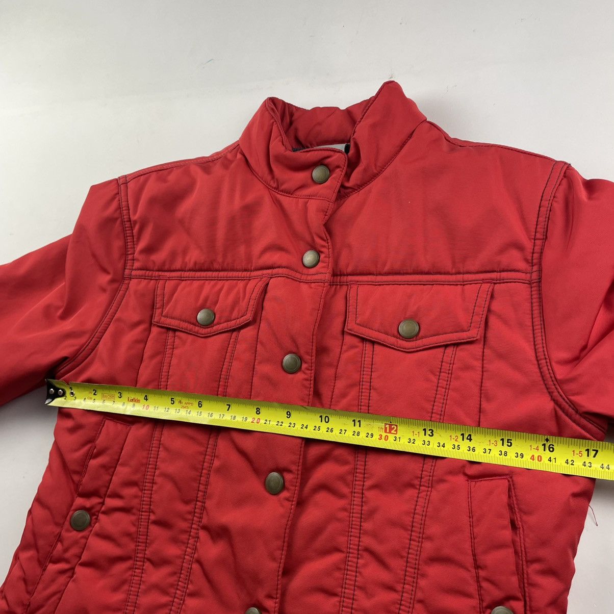 Nike Vtg Y2K Nike Red Quilted Down Puffer Trucker Jacket Womens Size S / US 4 / IT 40 - 11 Thumbnail