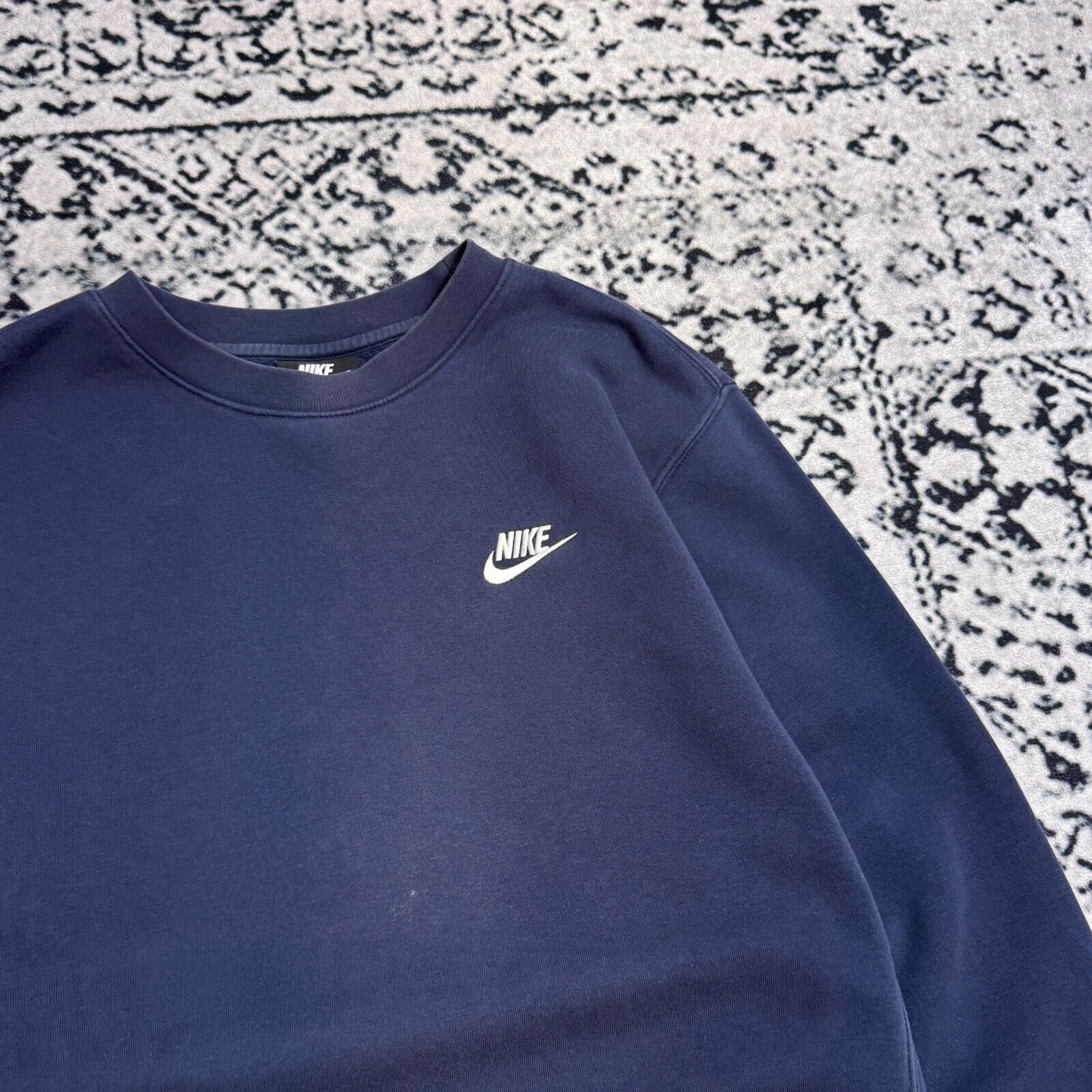 Nike × Vintage Vintage Nike Unisex Navy Cotton Crewneck Size S Y2K Club 90s Size US S / EU 44-46 / 1 - 4 Thumbnail