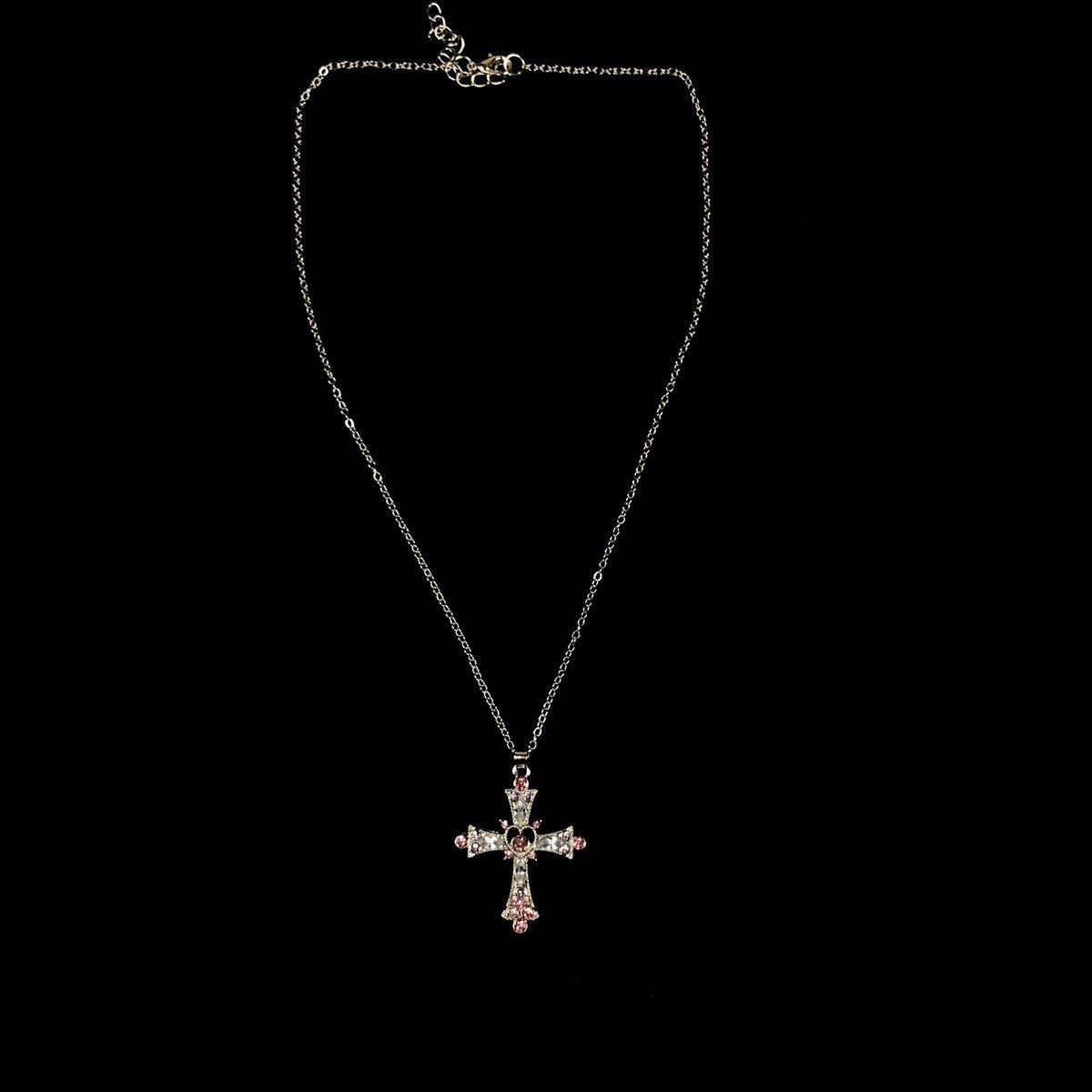 Chain Y2K Cross Necklace Punk Gothic Crystal Chain | Grailed