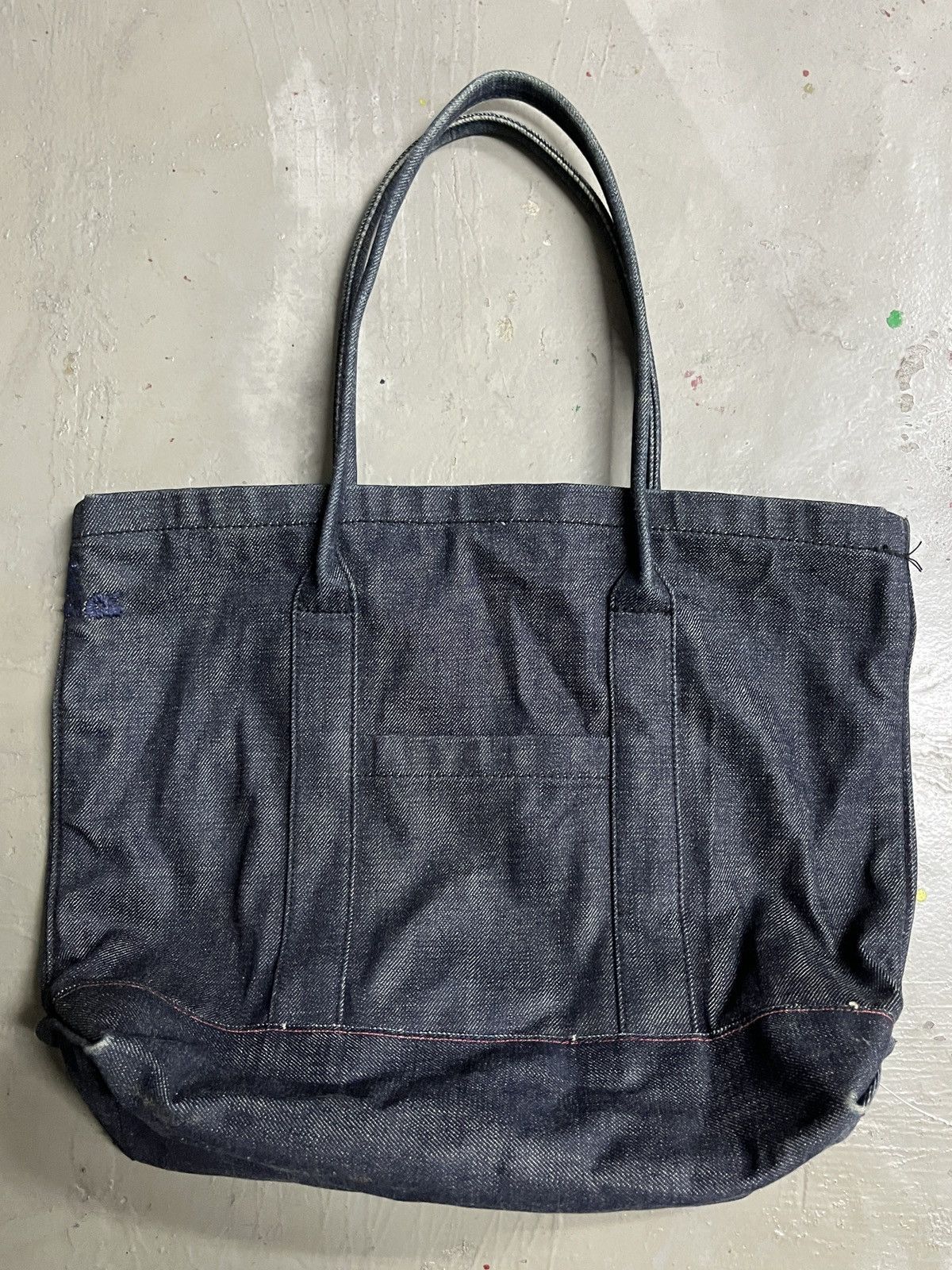 45rpm Vintage 45rpm Japan Contra Faded Raw Denim Selvedge ToteBag Size ONE SIZE - 8 Thumbnail