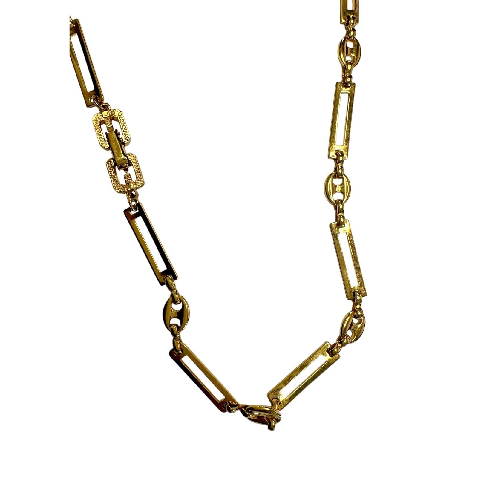 Givenchy Givenchy Necklace with Unique Flat Rectangle Links Size ONE SIZE - 1 Thumbnail