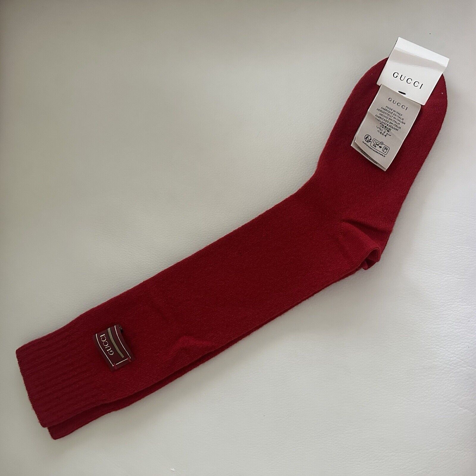 Gucci NWT GUCCI Red SOCKS COTTON Sz S Logo Size ONE SIZE - 2 Thumbnail