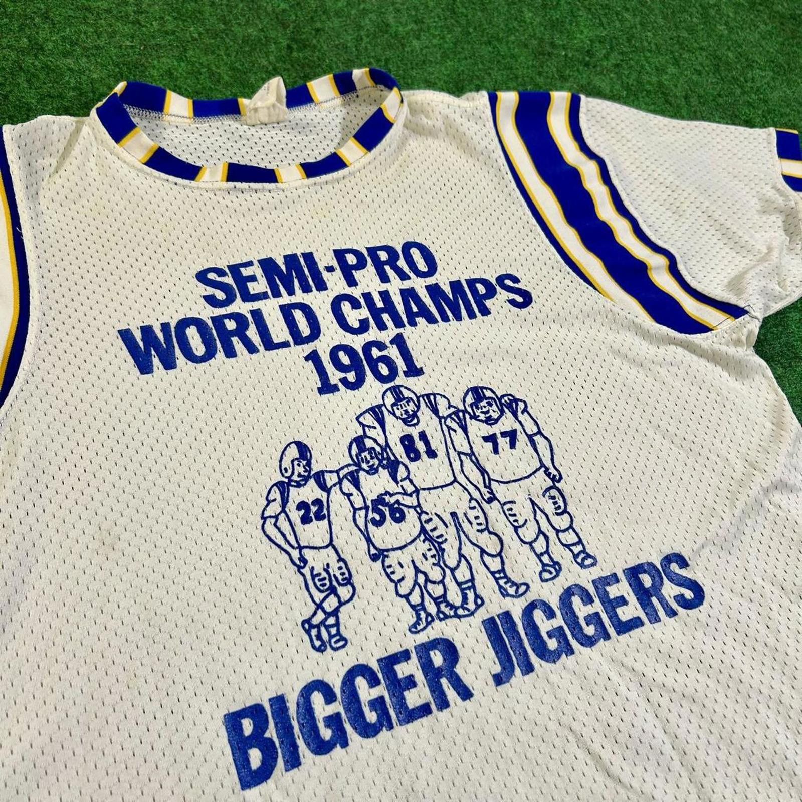 Other Vtg 1961 Semi Pro World Champions Bigger Jiggers Jersey Size US XL / EU 56 / 4 - 5 Thumbnail