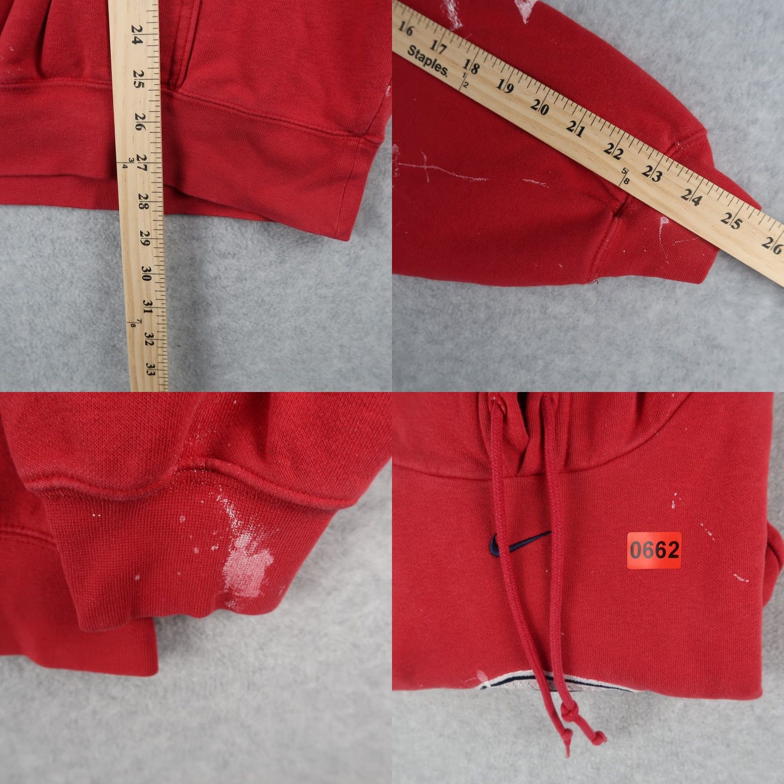 Nike VINTAGE Nike Center Swoosh Hoodie Anaheim Angels Red Size XL Sweatshirt Size US XL / EU 56 / 4 - 9 Thumbnail