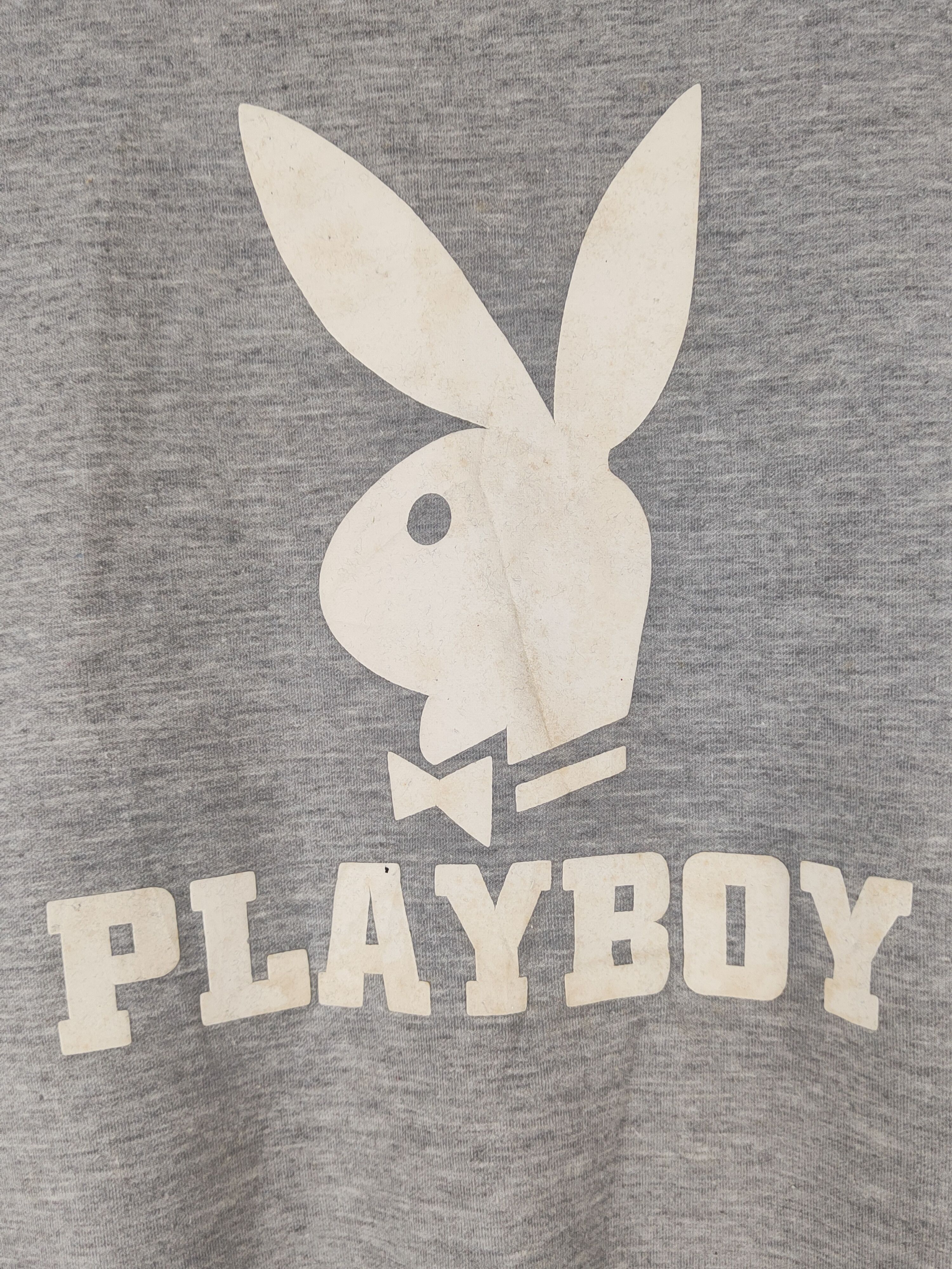 Japanese Brand Playboy vintage big logo Gray Sweatshirts #W1373 Size US L / EU 52-54 / 3 - 3 Thumbnail