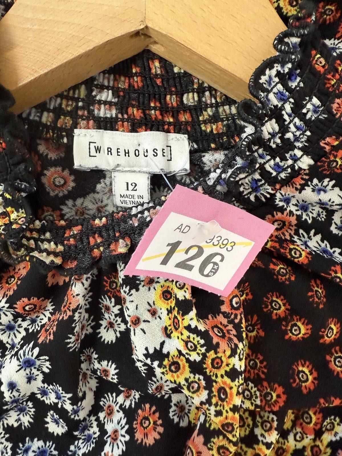 Warehouse Warehouse Floral Print Long Sleeve Midi Dress Size 12 Size M / US 6-8 / IT 42-44 - 2 Thumbnail