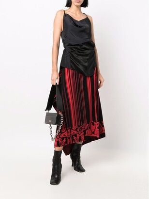 Other A Better Mistake Touch Me Intarsia-Knit Asymmetric Skirt Size 26" / US 2 / IT 38 - 3 Thumbnail