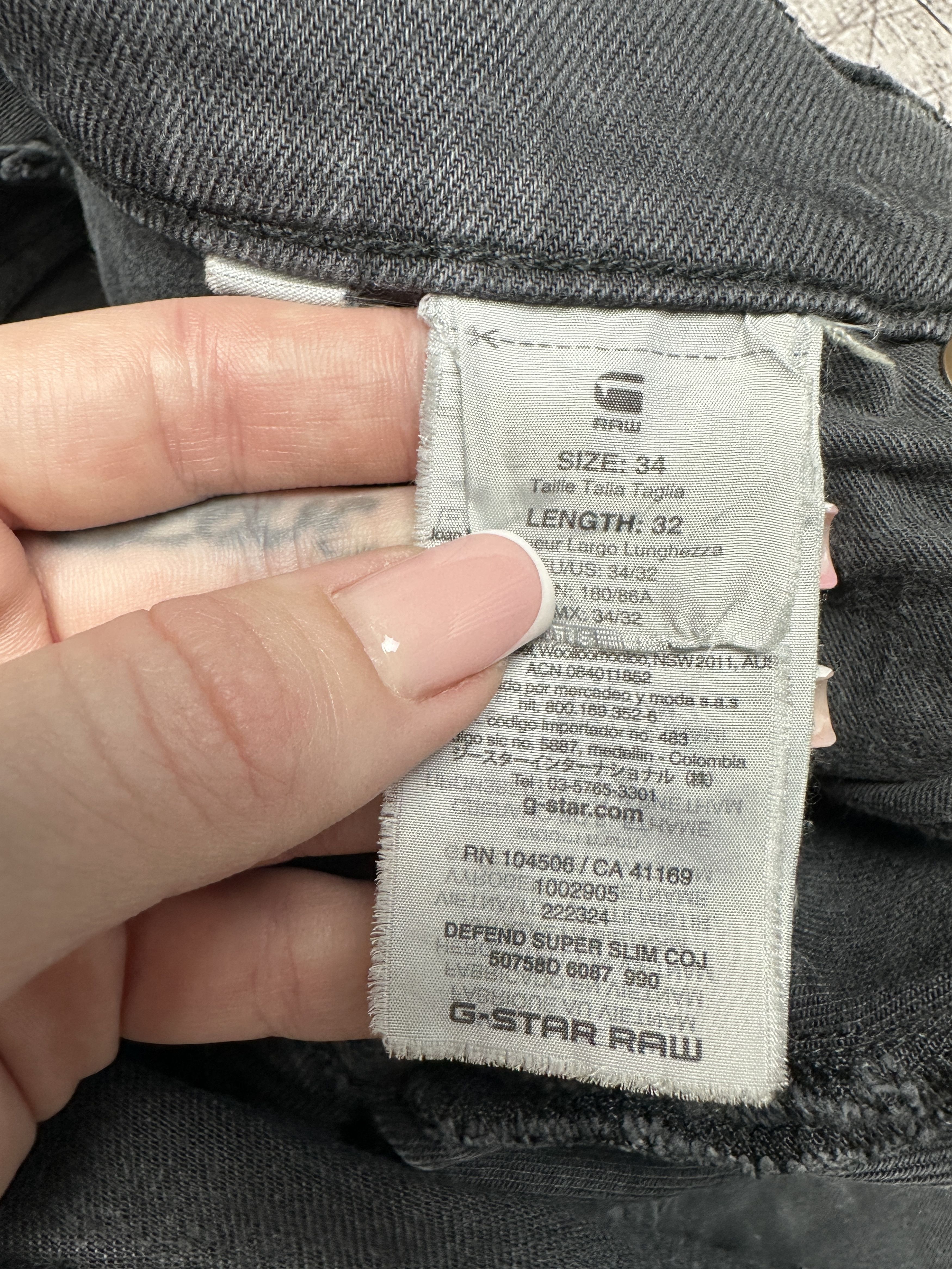 G-Star G Star Raw Defend Super Slim COJ Denim Pants Jeans Size US 34 / EU 50 - 4 Thumbnail