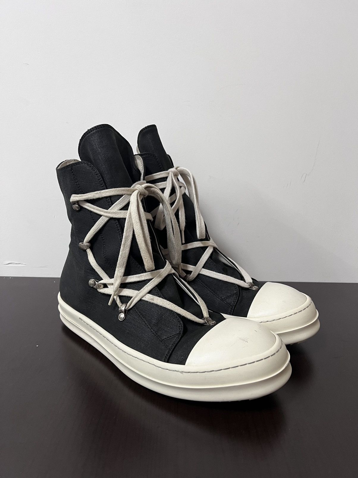 Rick Owens Drkshdw Rick owens drkshdw hexagram ramones high top sneakers sz43.5 Size US 10.5 / EU 43-44 - 5 Thumbnail