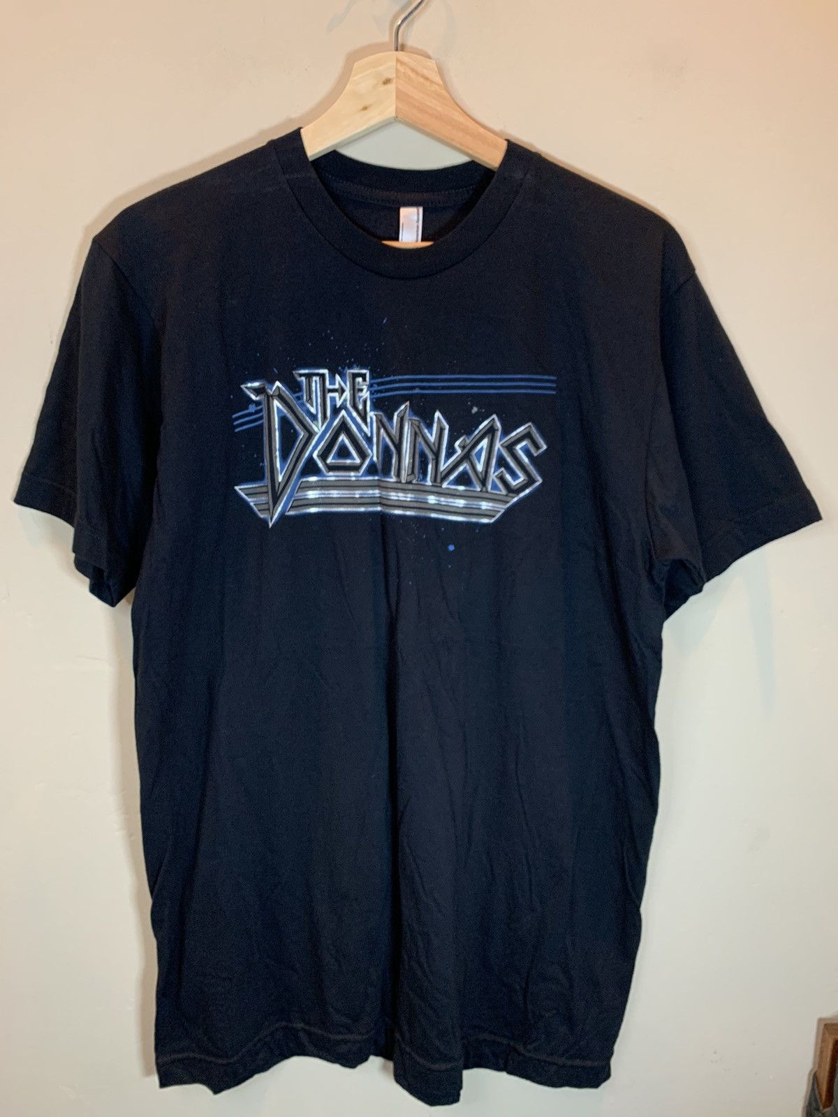 Band Tees × Vintage RARE* Vintage The Donnas USA-Made Band Art Silver Foil Shirt Size US M / EU 48-50 / 2 - 1 Thumbnail