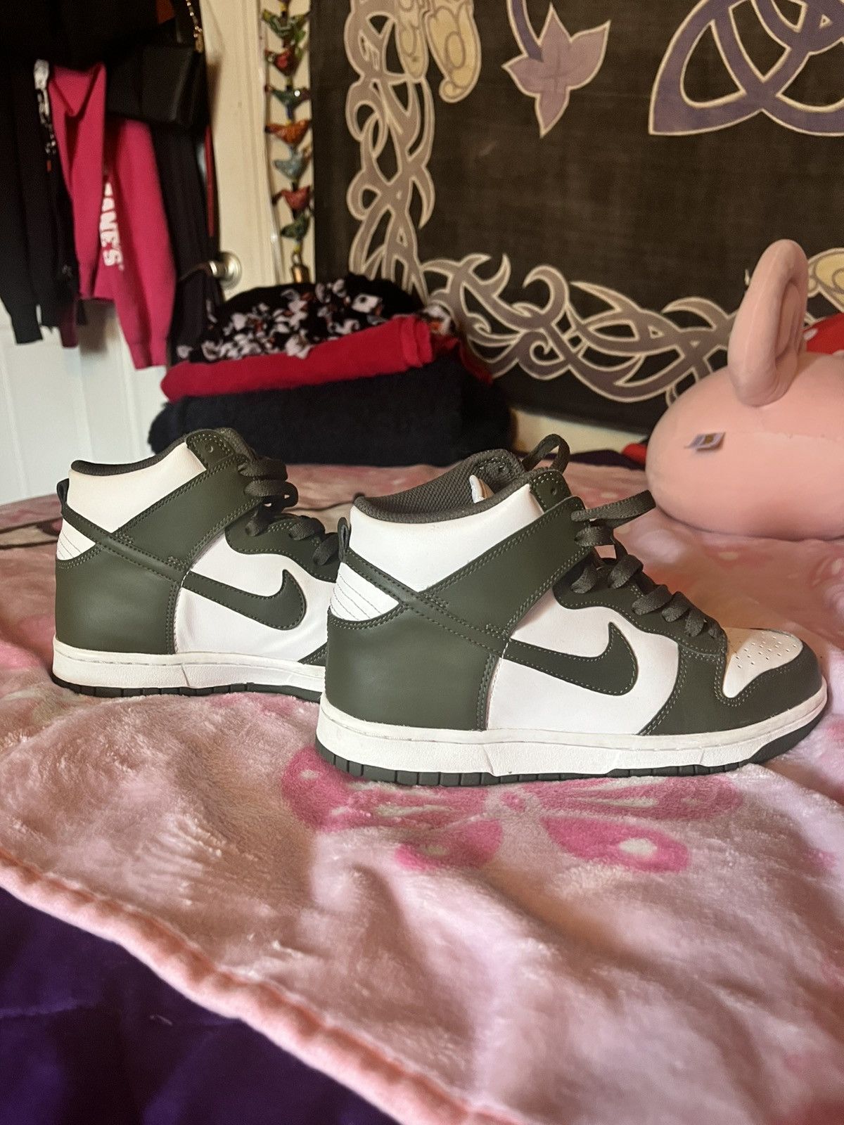 Nike khaki dunks high Size US 6.5 / EU 39-40 - 3 Thumbnail